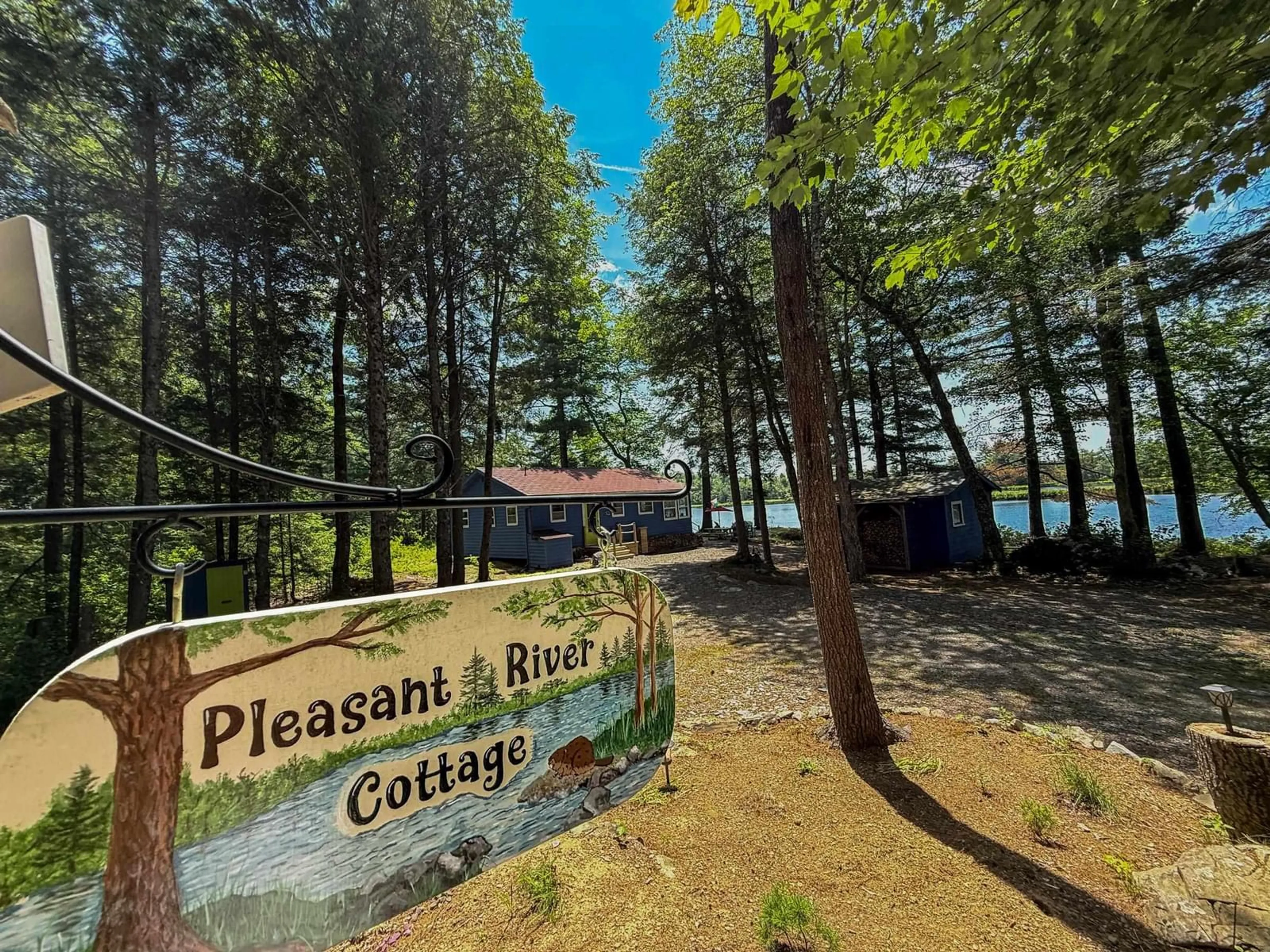 A pic from outside/outdoor area/front of a property/back of a property/a pic from drone, forest/trees view for 766 Gilmore Rd, Pleasant River Nova Scotia B0T 1X0
