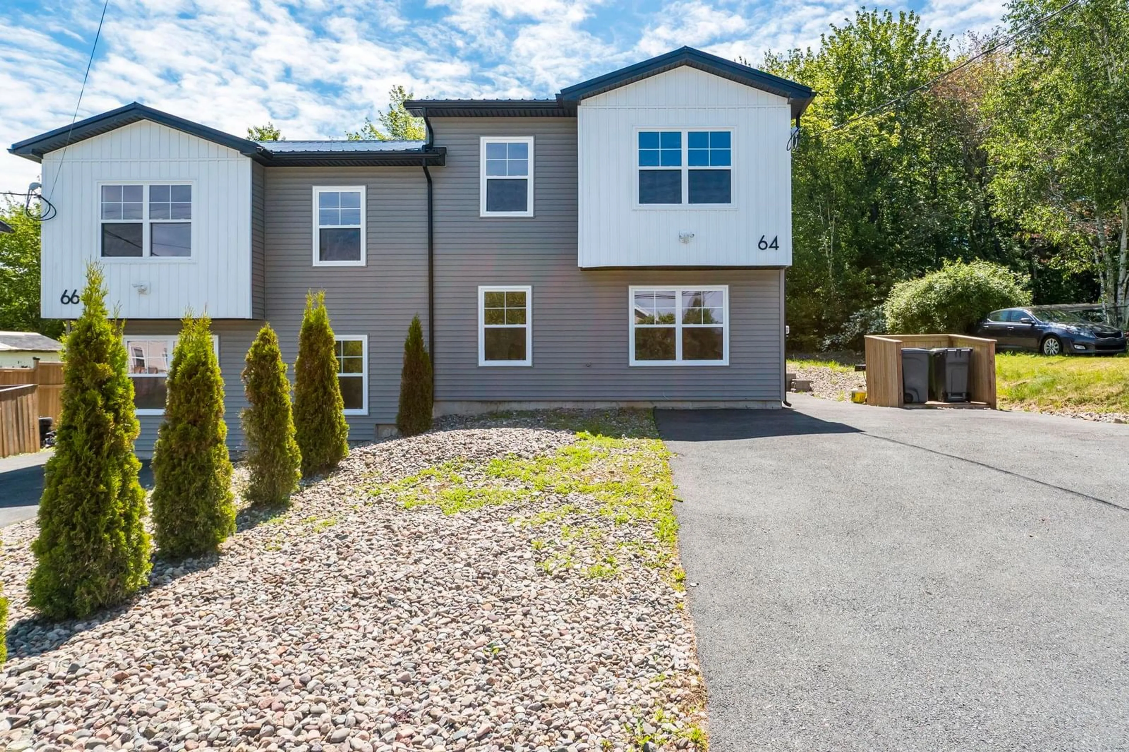 A pic from outside/outdoor area/front of a property/back of a property/a pic from drone, street for 64 Everette St, Dartmouth Nova Scotia B2W 1H2