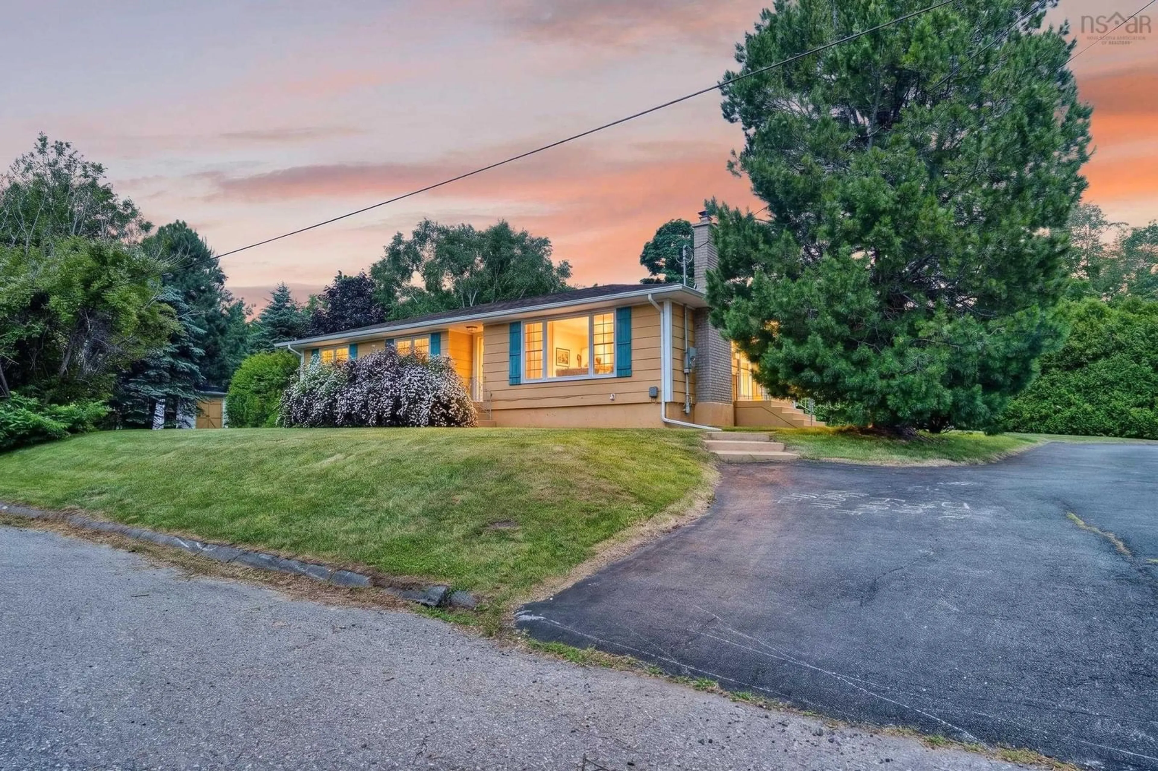 A pic from outside/outdoor area/front of a property/back of a property/a pic from drone, street for 70 Hillcrest Dr, Coxheath Nova Scotia B1R 1V2