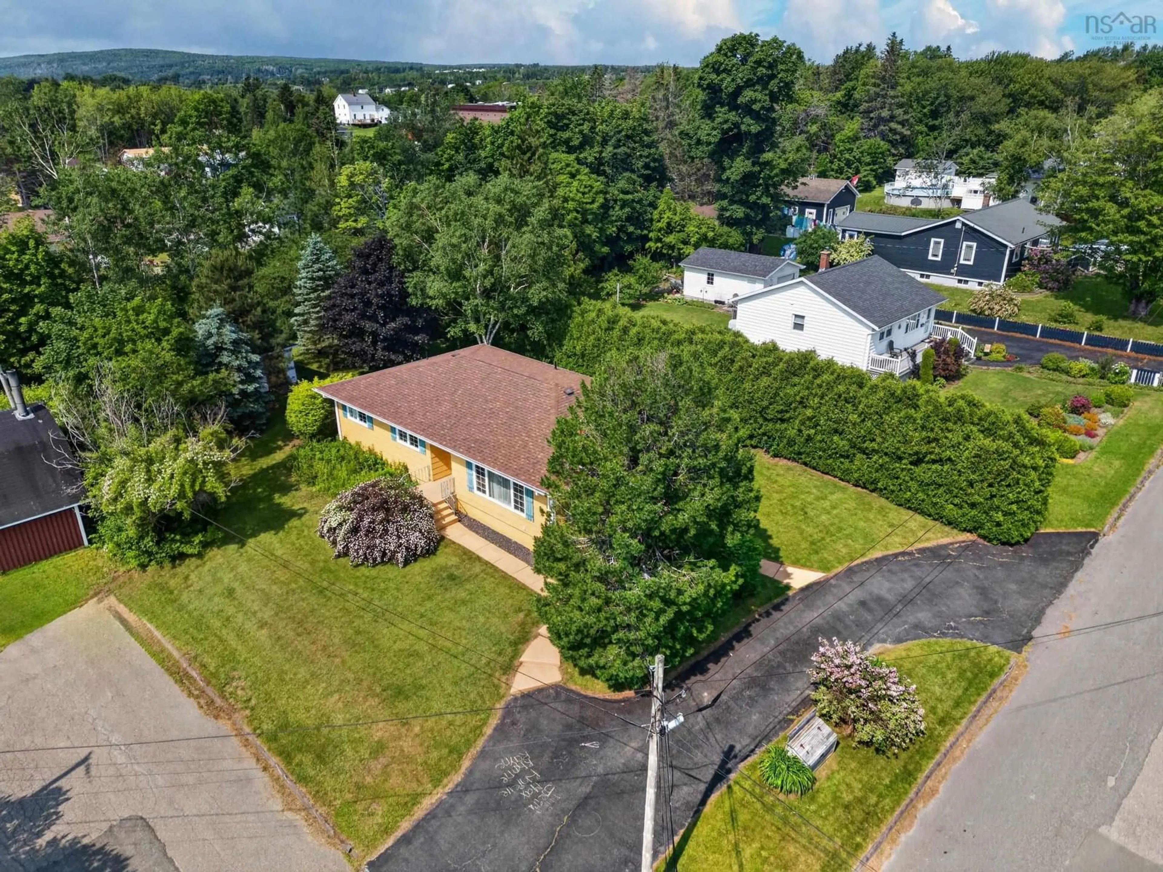 A pic from outside/outdoor area/front of a property/back of a property/a pic from drone, mountain view for 70 Hillcrest Dr, Coxheath Nova Scotia B1R 1V2