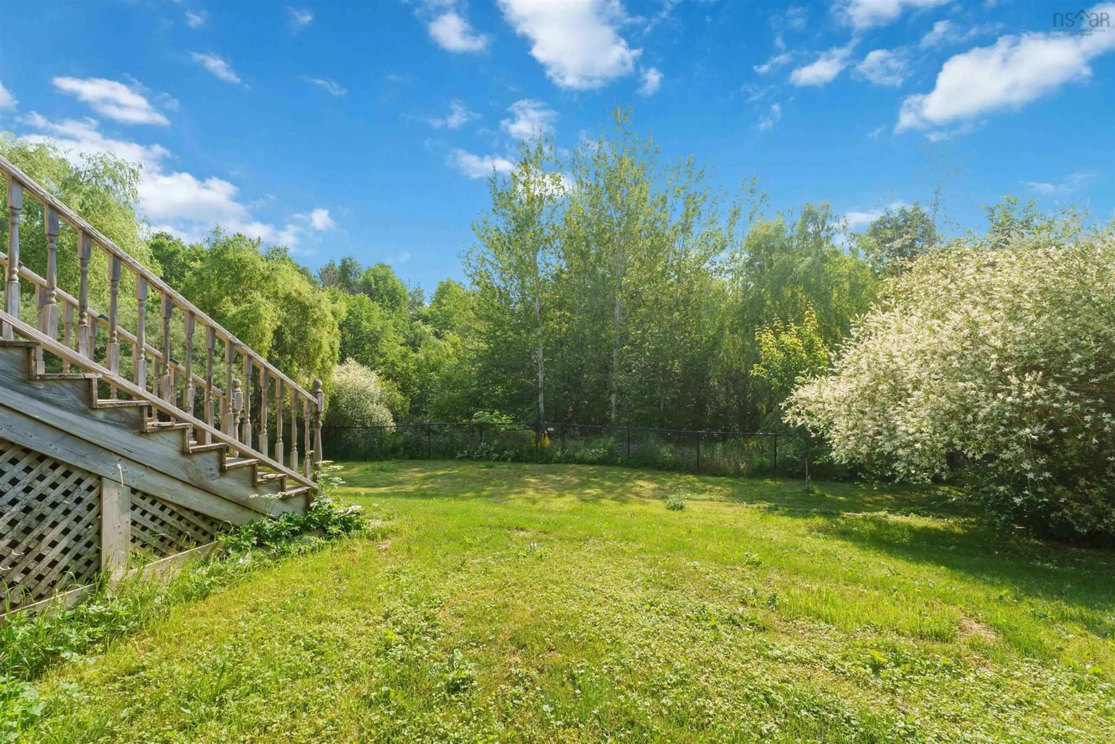 Patio, forest/trees view for 22 Valley View Dr, Falmouth Nova Scotia B0P 1L0
