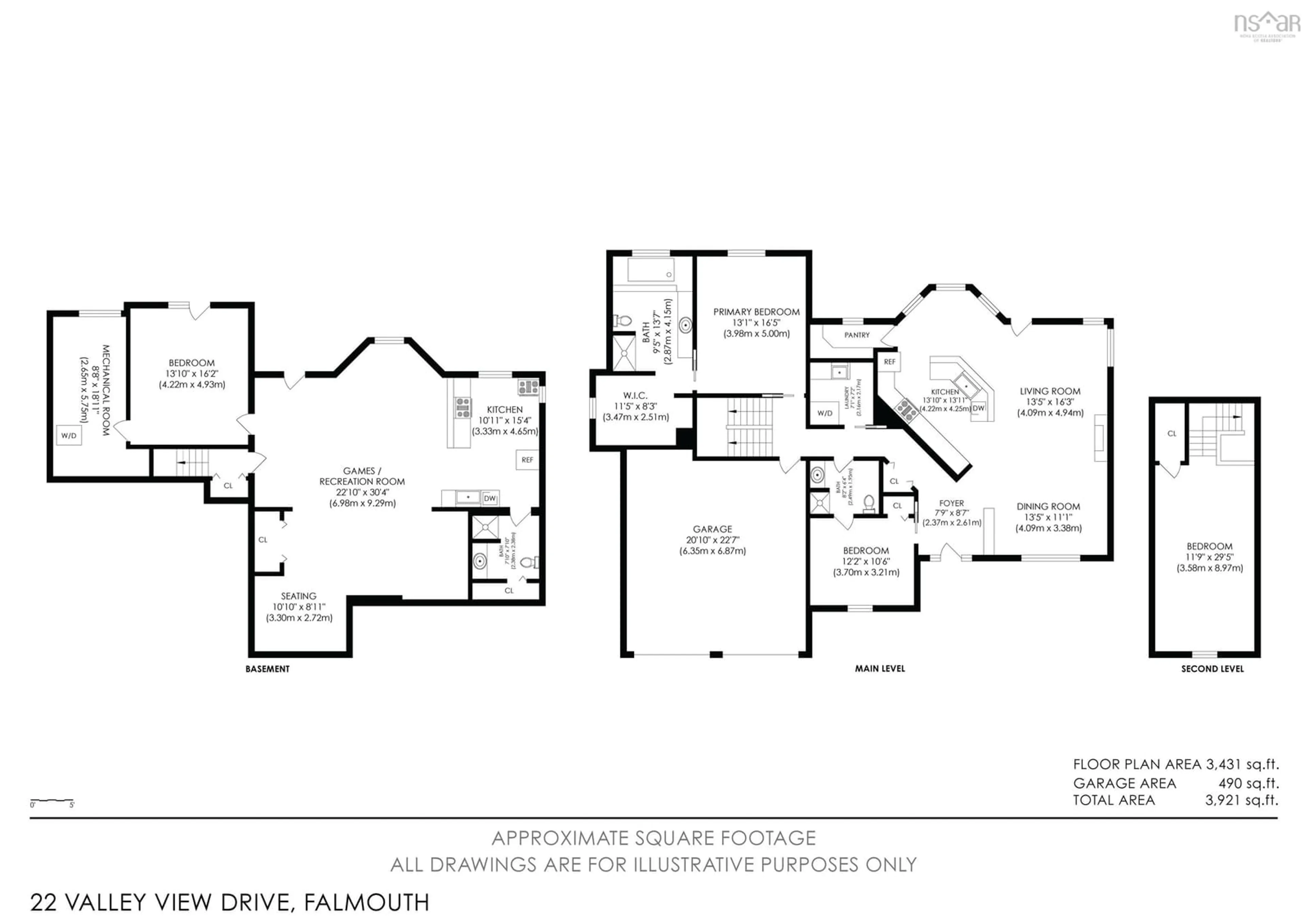 Floor plan for 22 Valley View Dr, Falmouth Nova Scotia B0P 1L0