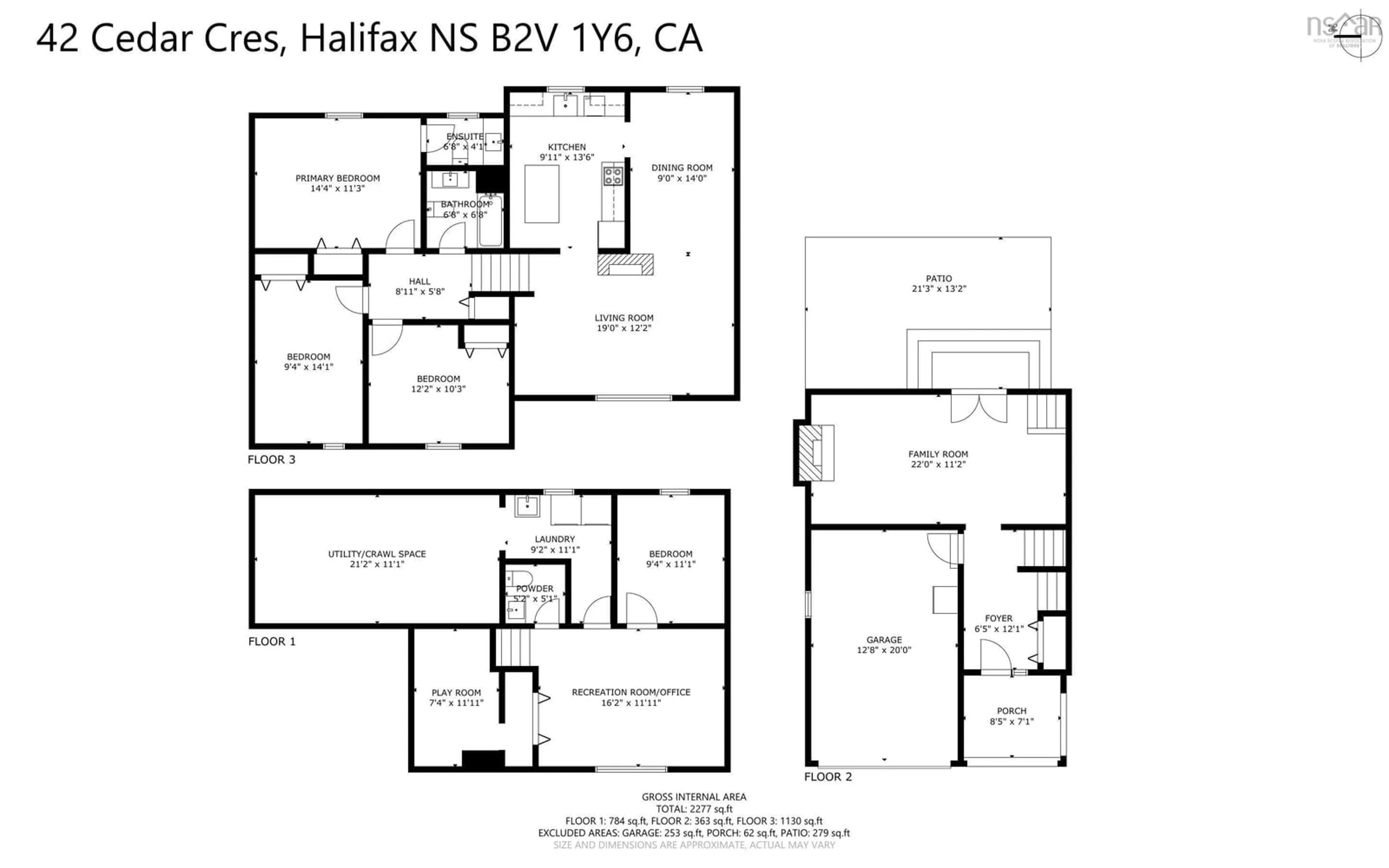 Floor plan for 42 Cedar Cres, Cole Harbour Nova Scotia B2V 1Y6