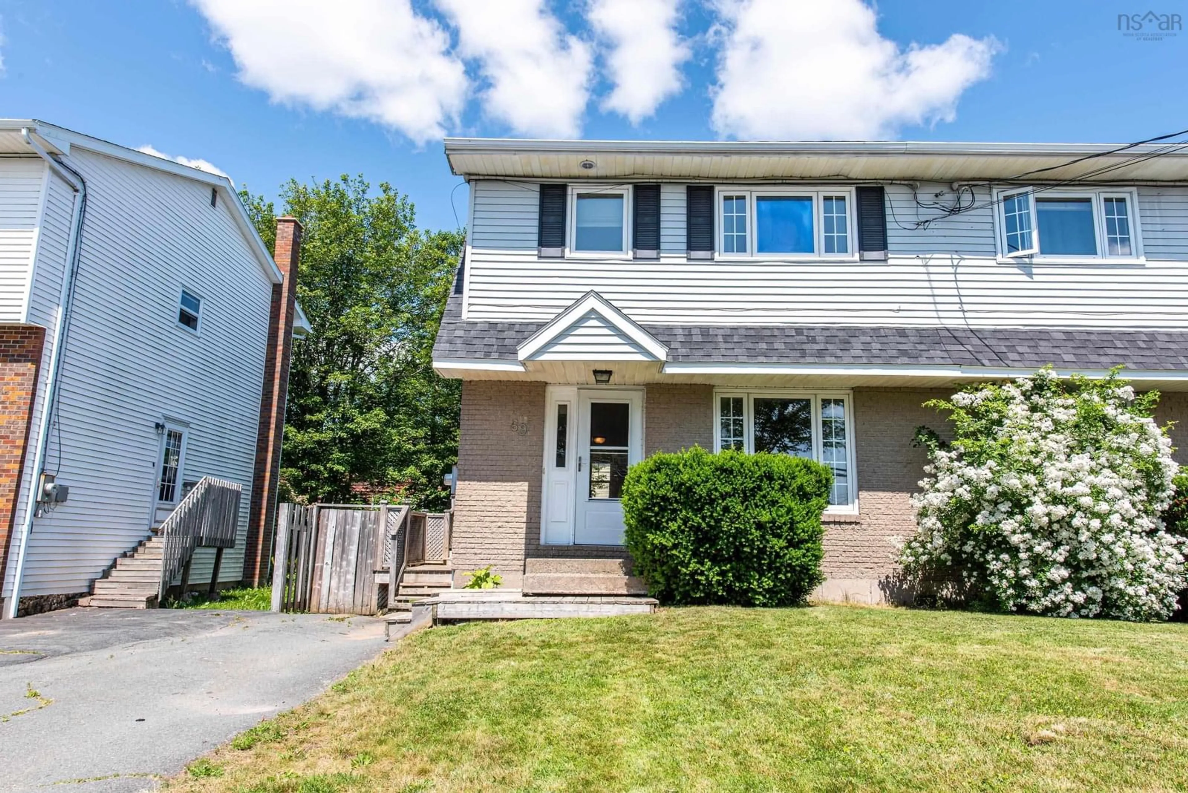 Home with vinyl exterior material, street for 69 Montebello Dr, Dartmouth Nova Scotia B2X 3L1