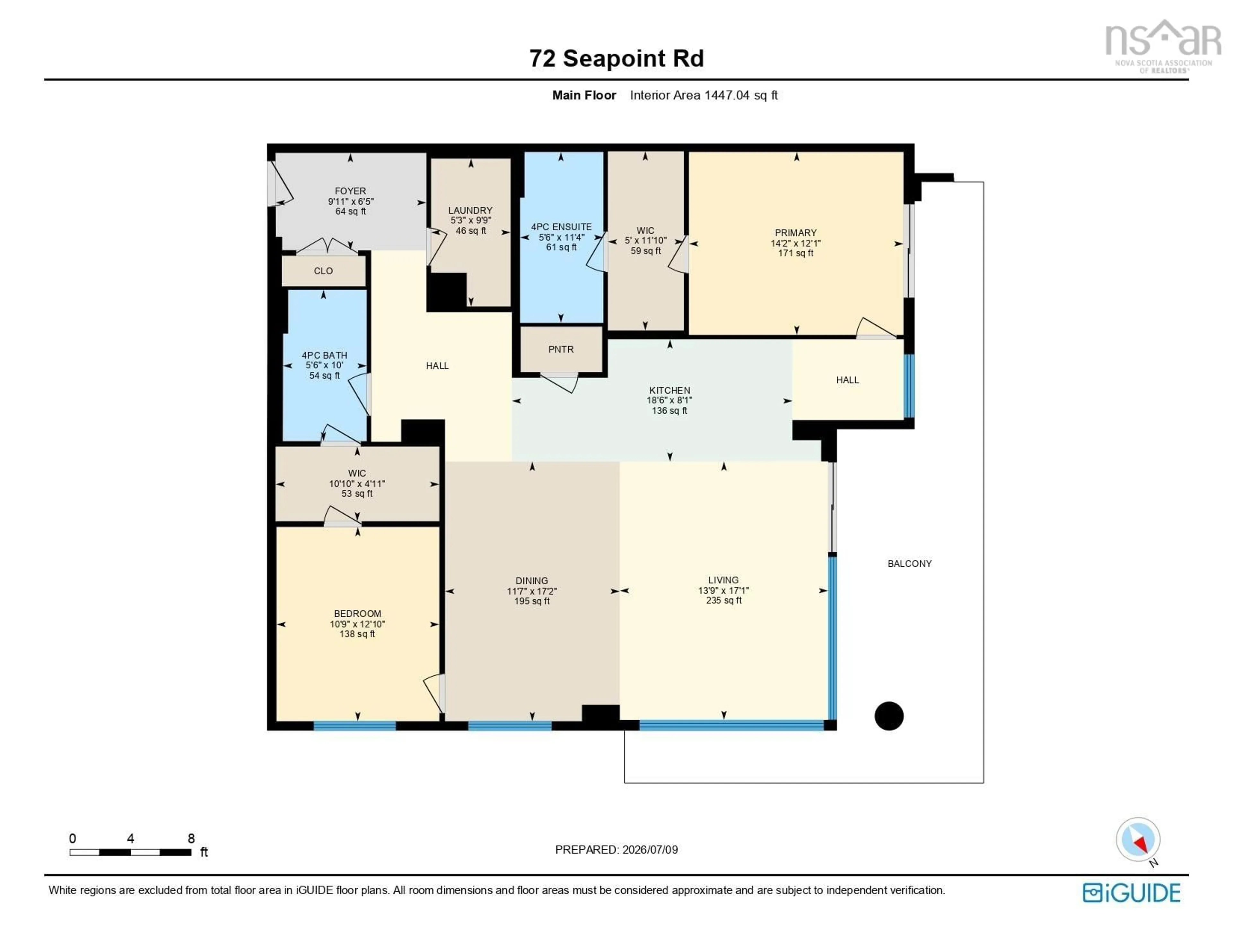 Floor plan for 72 Seapoint Rd #1602, Dartmouth Nova Scotia B3B 0R8