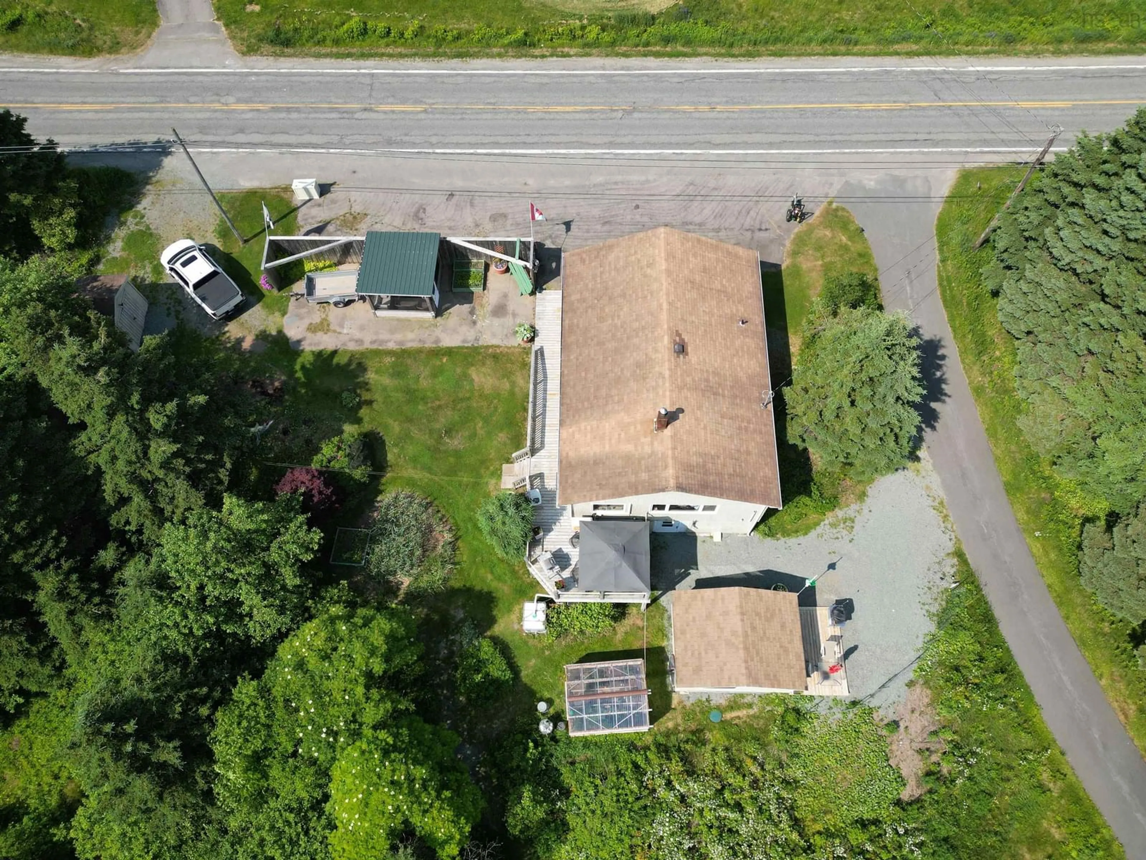 A pic from outside/outdoor area/front of a property/back of a property/a pic from drone, street for 8316 4 Hwy, River Bourgeois Nova Scotia B0E 2X0