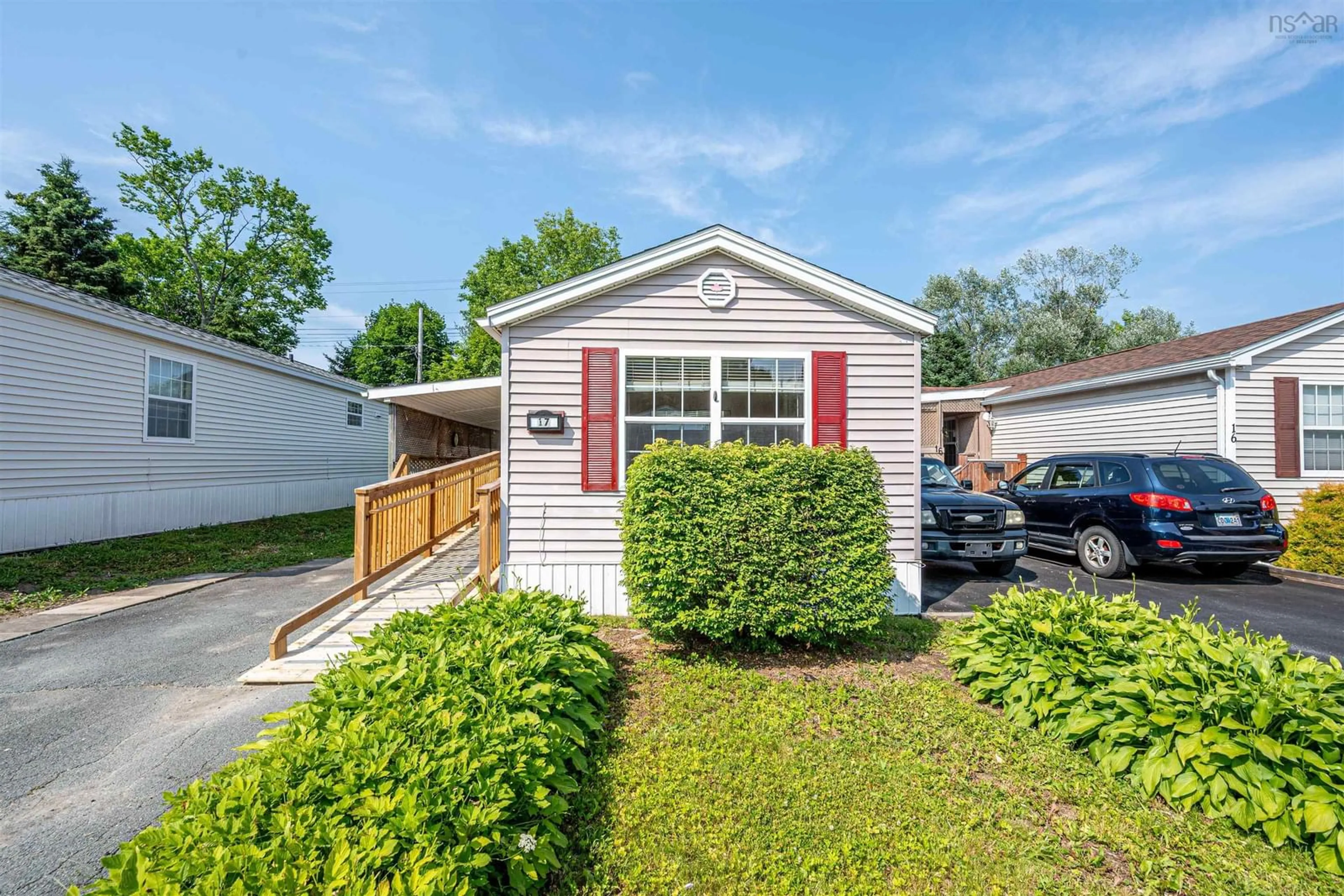 Home with vinyl exterior material, street for 17 Lynn Crt, Lower Sackville Nova Scotia B4C 2K5