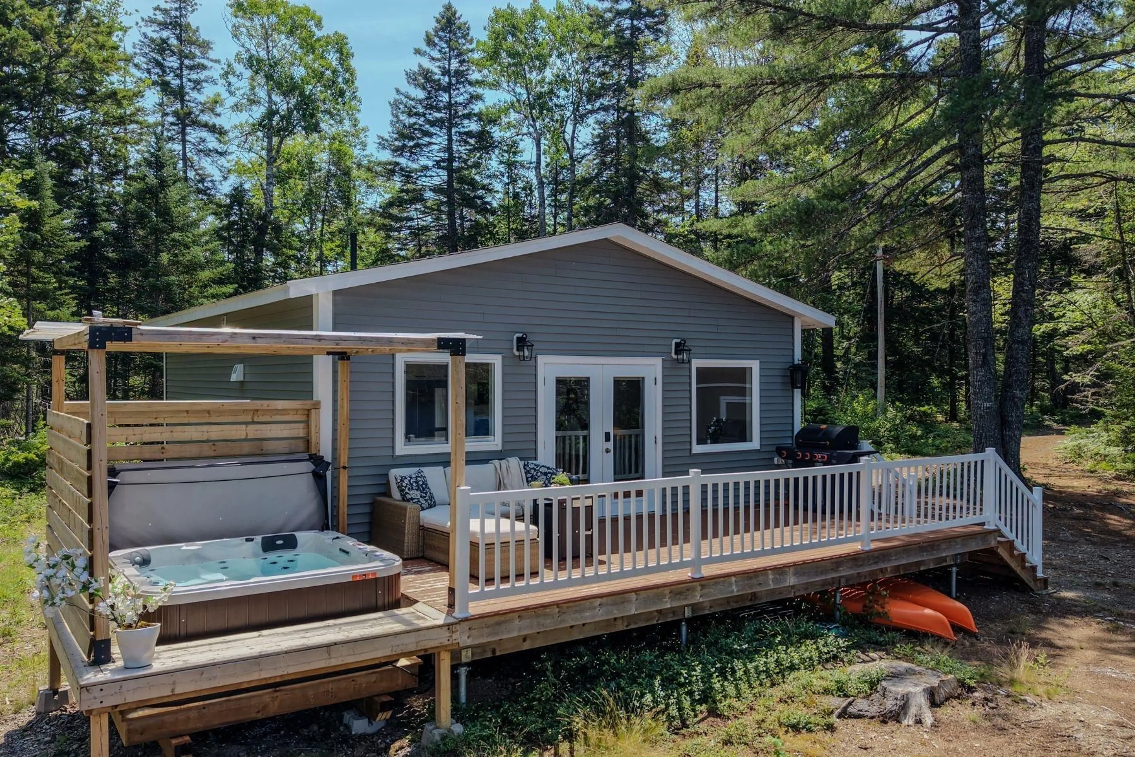 Home with vinyl exterior material, water/lake/river/ocean view for 3482 Upper Branch Rd, Upper Branch Nova Scotia B4V 4X7