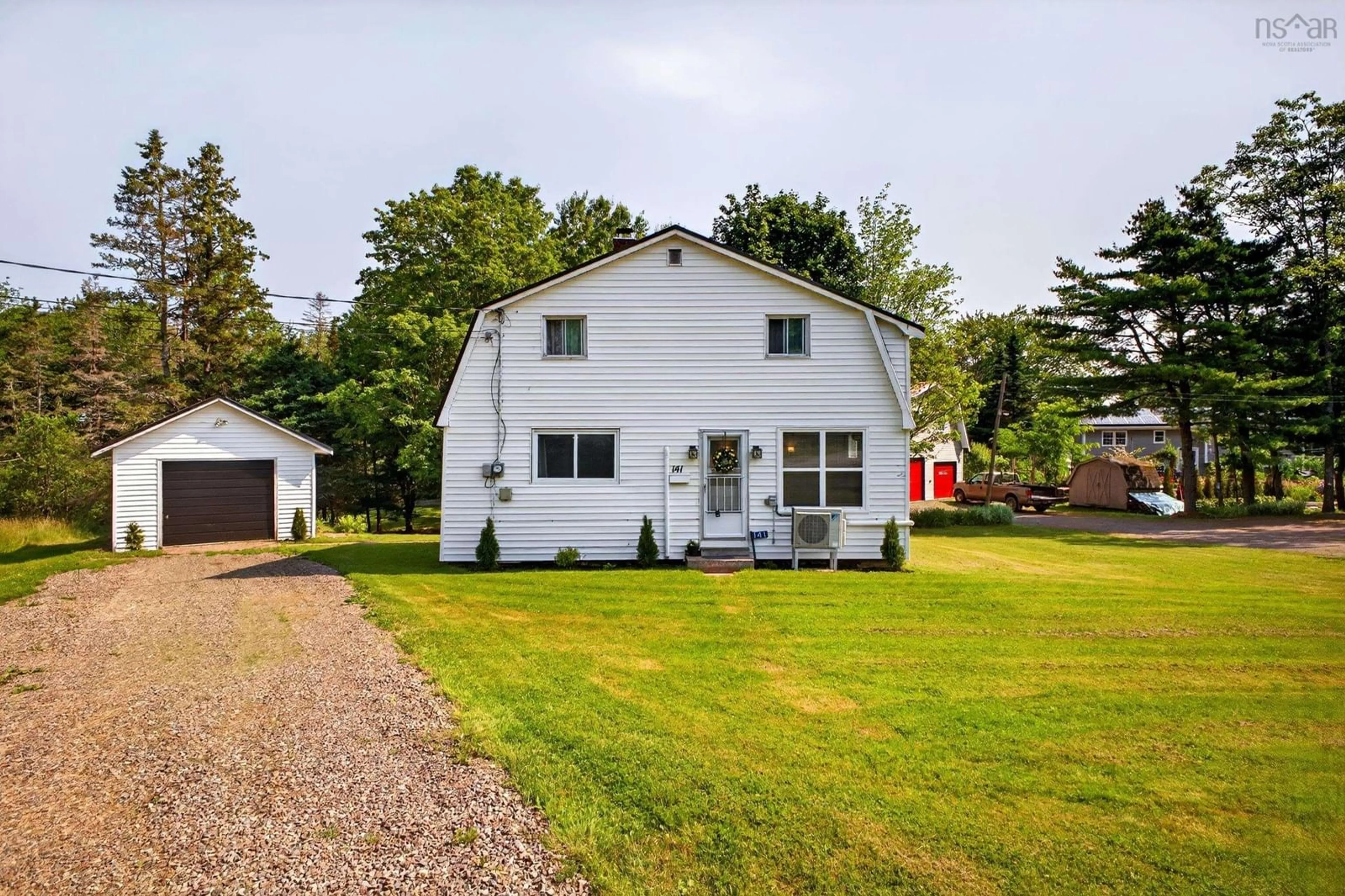 A pic from outside/outdoor area/front of a property/back of a property/a pic from drone, unknown for 141 Harmony Rd, Salmon River Nova Scotia B2N 4X9