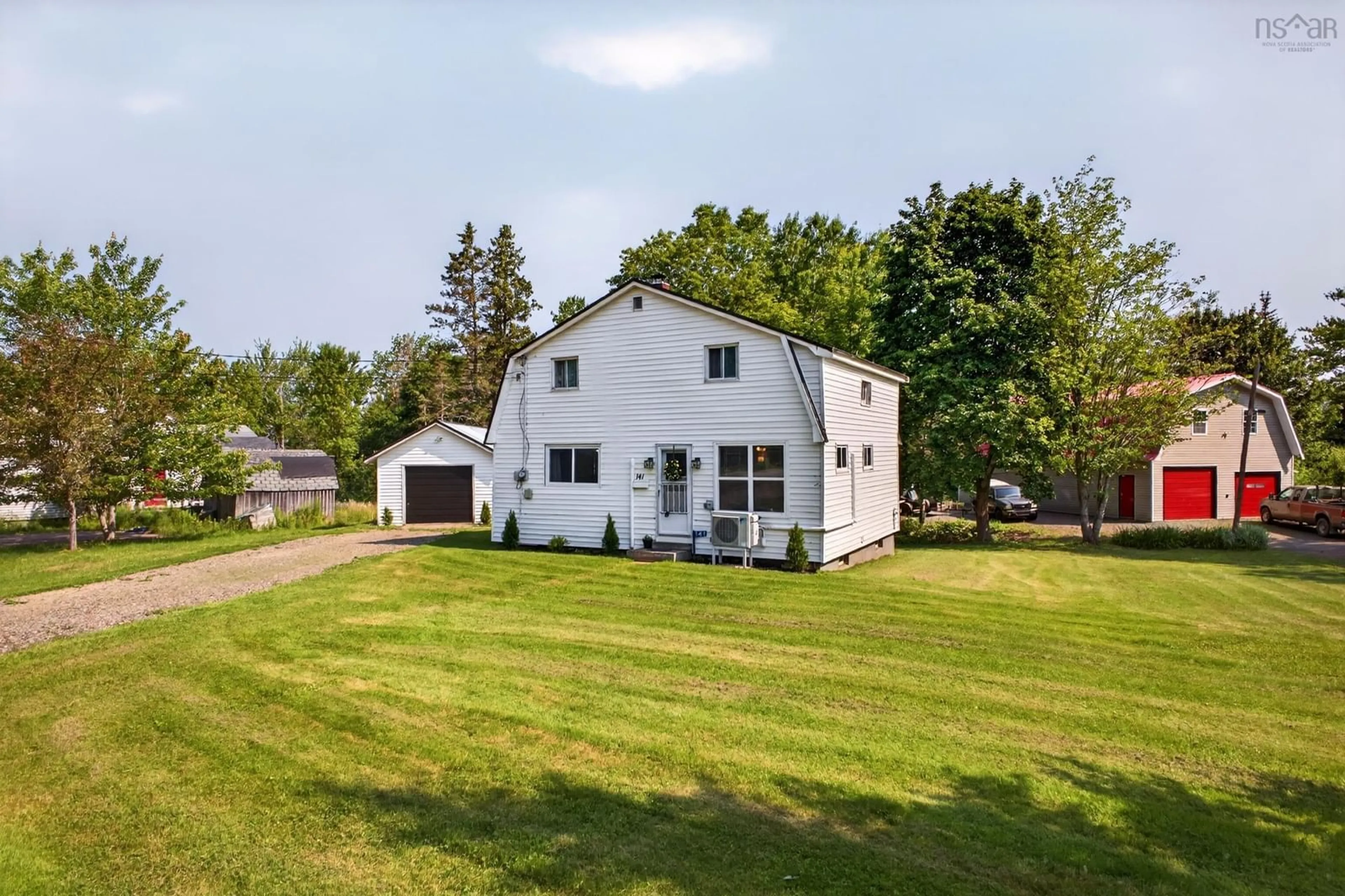 A pic from outside/outdoor area/front of a property/back of a property/a pic from drone, street for 141 Harmony Rd, Salmon River Nova Scotia B2N 4X9
