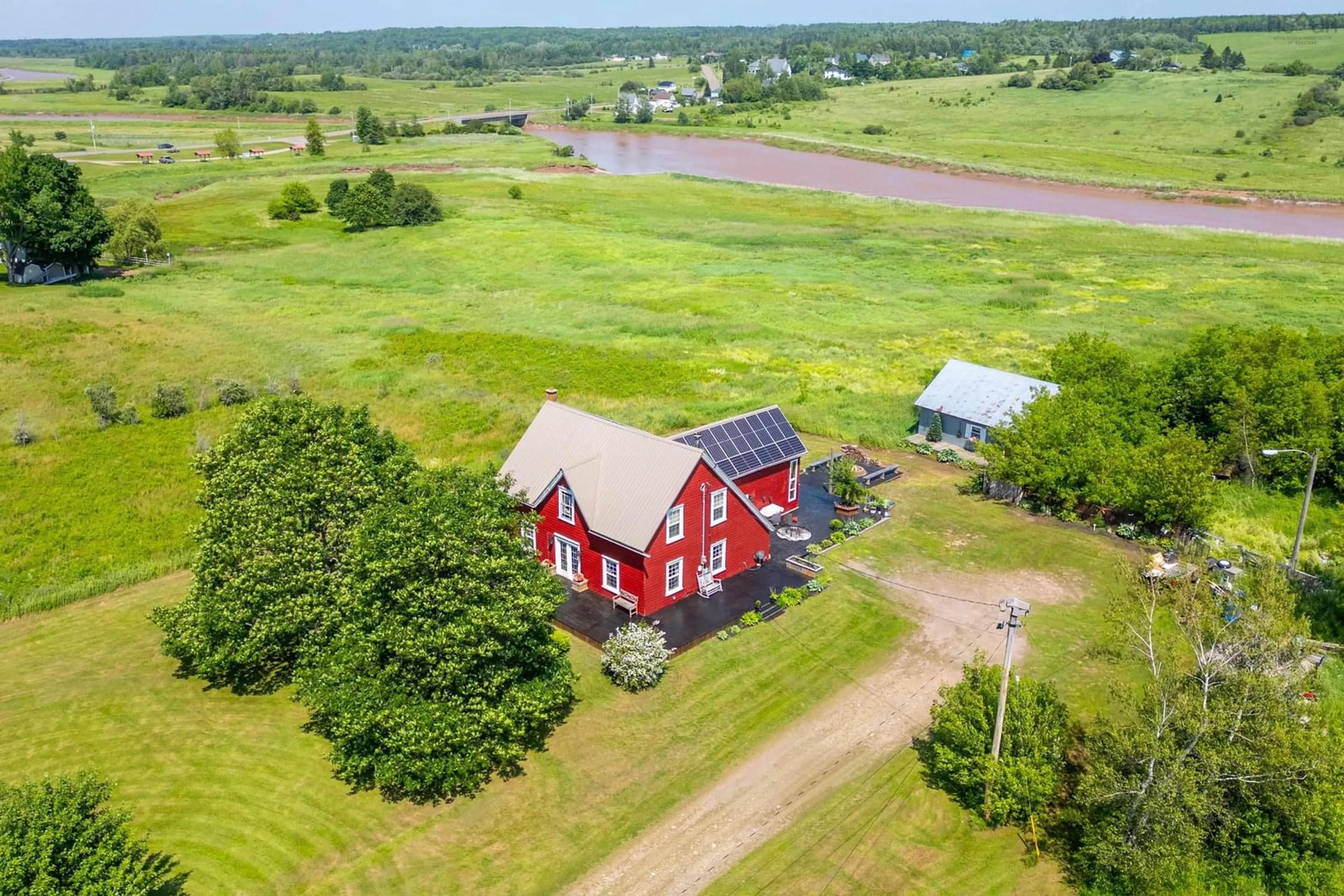 A pic from outside/outdoor area/front of a property/back of a property/a pic from drone, water/lake/river/ocean view for 2600 Barronsfield Road, River Hebert Nova Scotia B0L 1G0