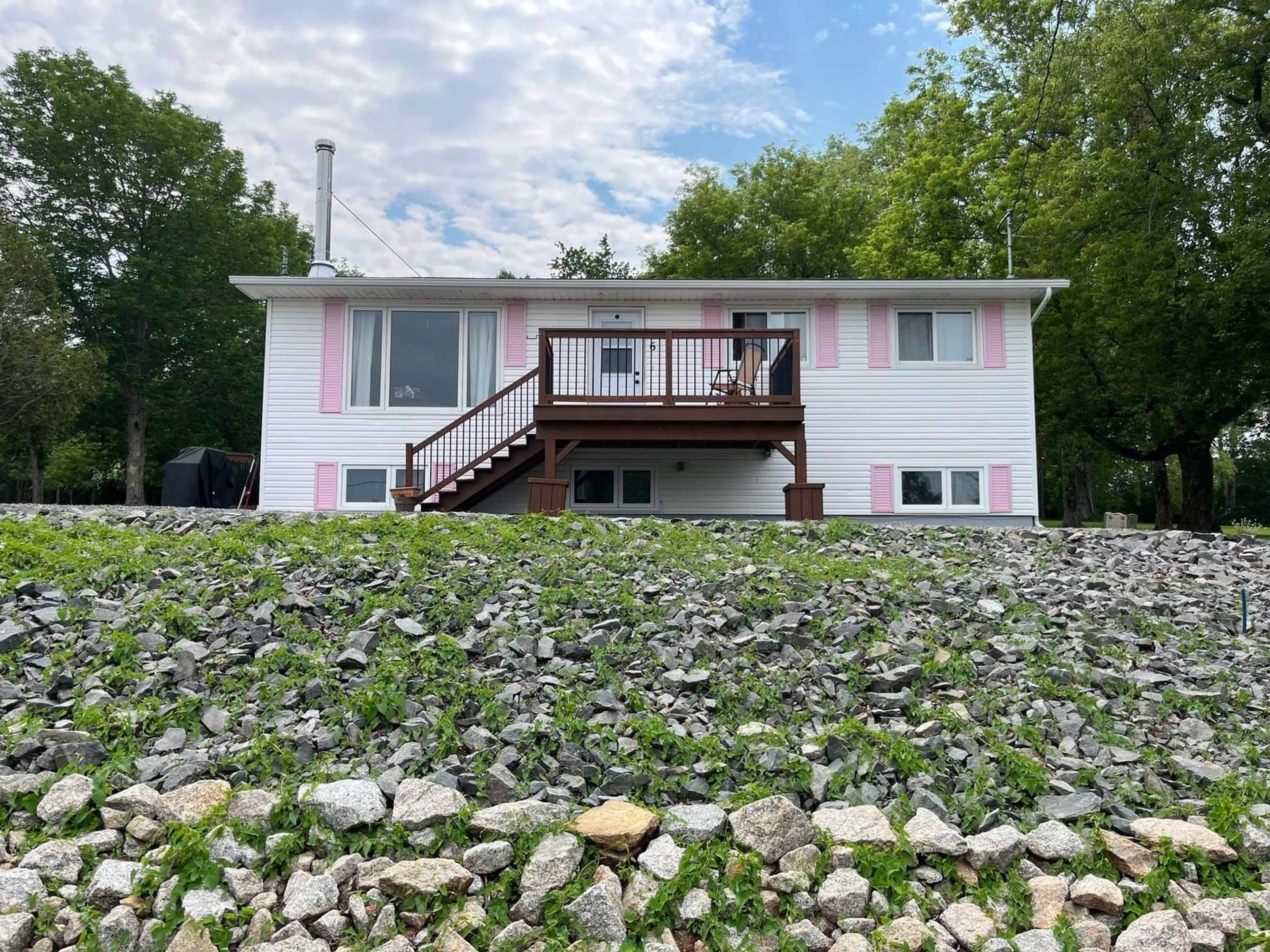A pic from outside/outdoor area/front of a property/back of a property/a pic from drone, water/lake/river/ocean view for 6&6A Brightman Ave, Currys Corner Nova Scotia B0N 2T0