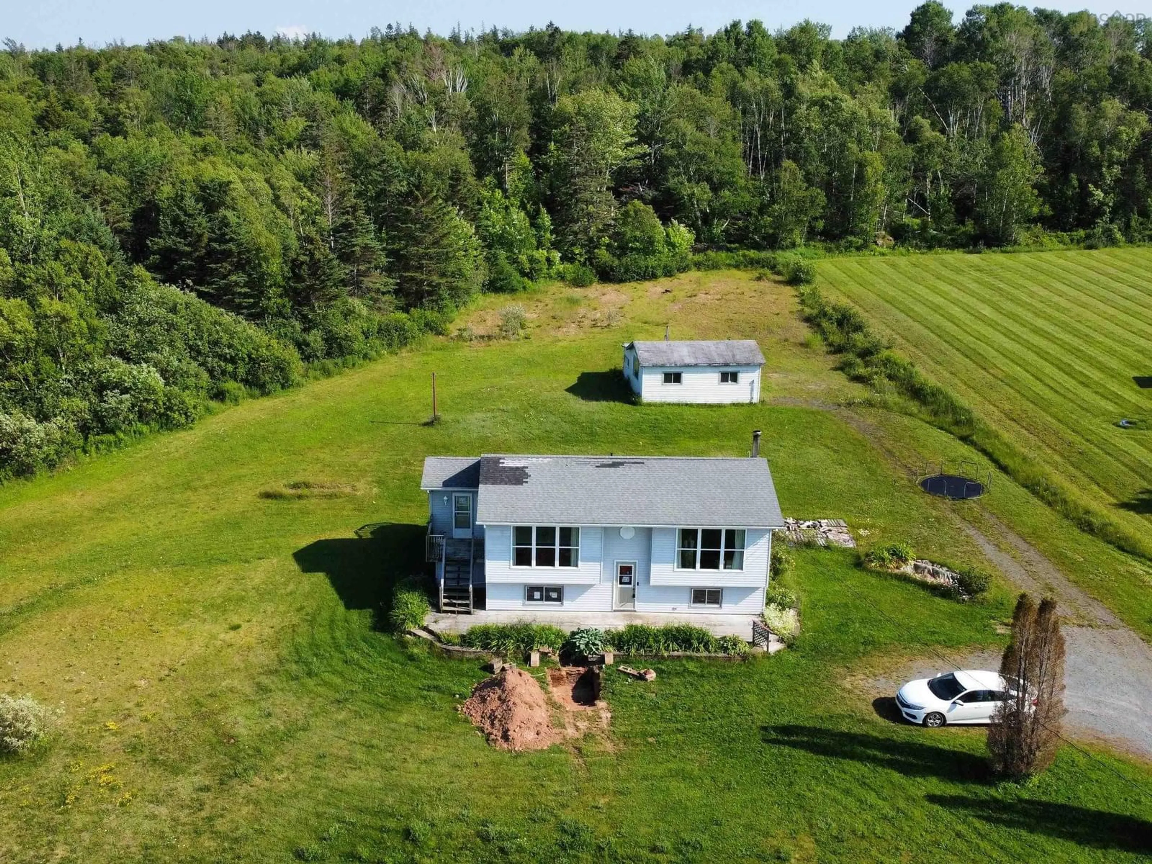 A pic from outside/outdoor area/front of a property/back of a property/a pic from drone, water/lake/river/ocean view for 1478 Highway 215, Tennecape Nova Scotia B0N 2R0