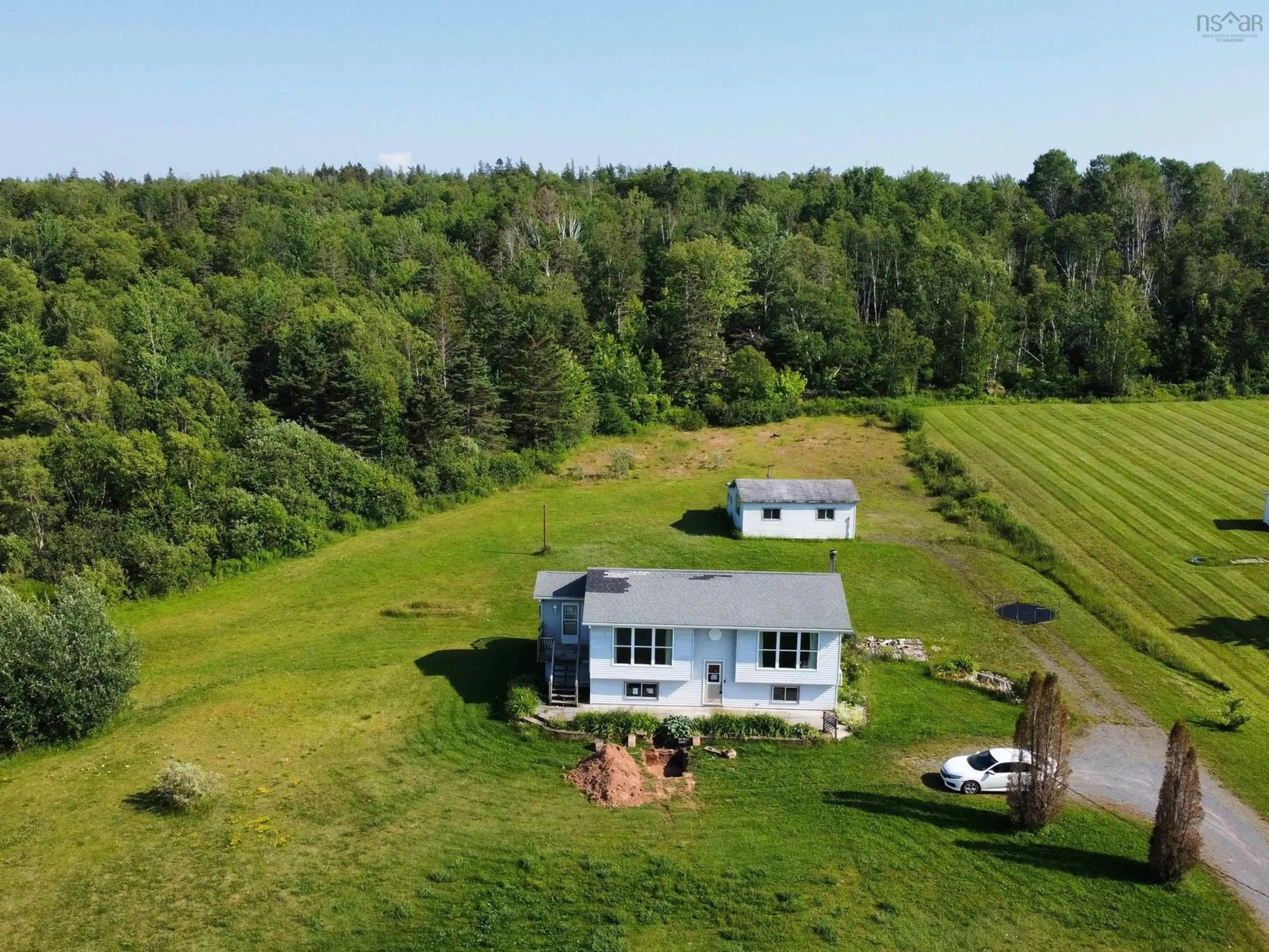 A pic from outside/outdoor area/front of a property/back of a property/a pic from drone, water/lake/river/ocean view for 1478 Highway 215, Tennecape Nova Scotia B0N 2R0