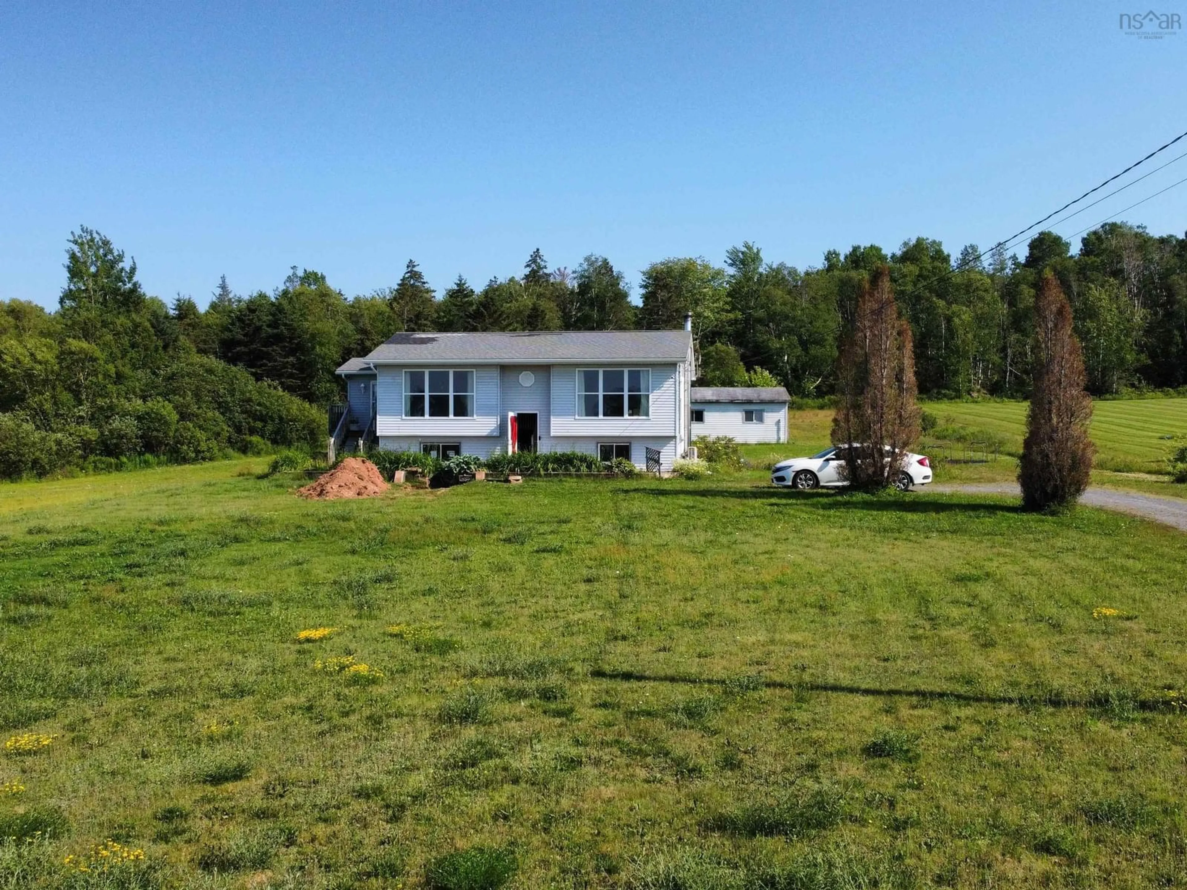 A pic from outside/outdoor area/front of a property/back of a property/a pic from drone, water/lake/river/ocean view for 1478 Highway 215, Tennecape Nova Scotia B0N 2R0