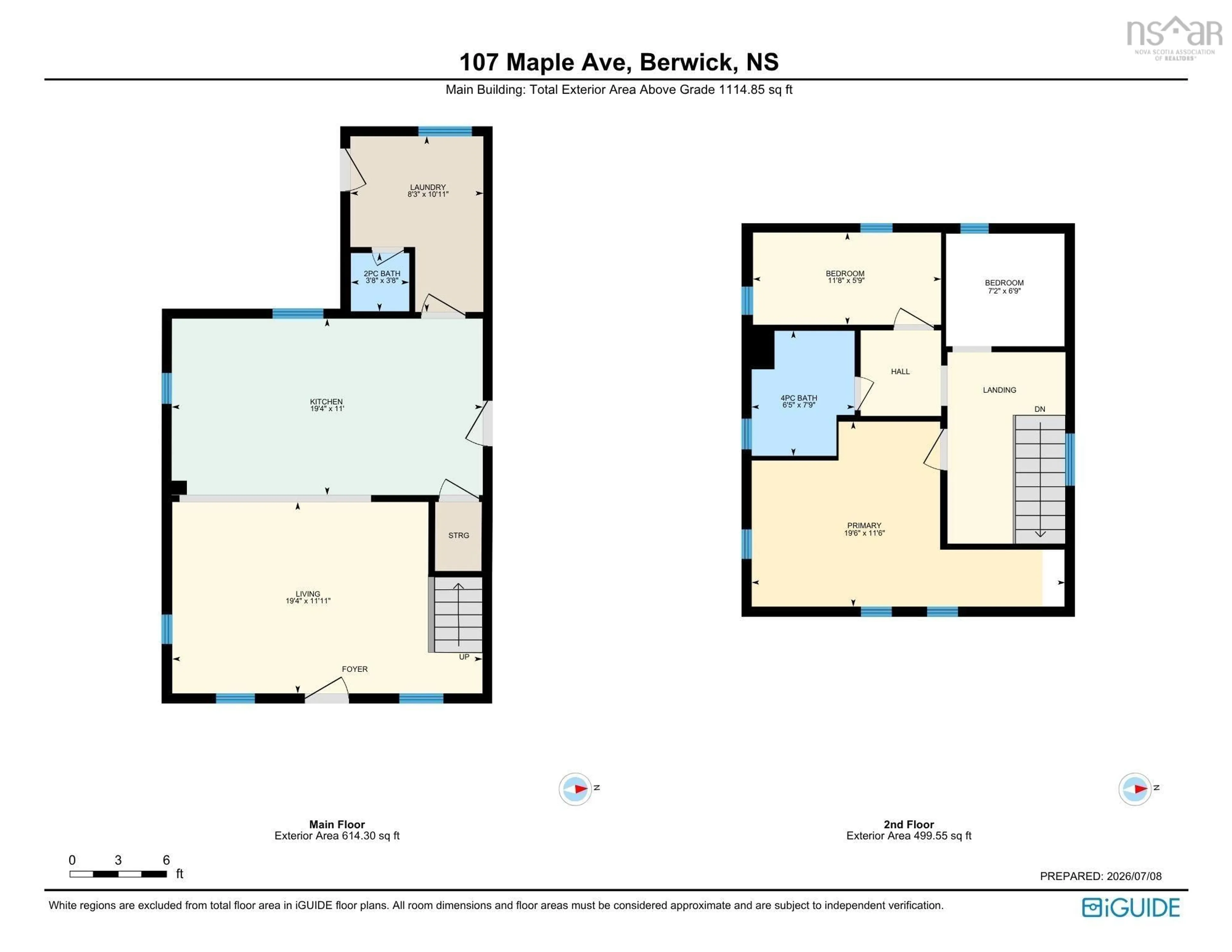 Floor plan for 107 Maple Ave, Berwick Nova Scotia B0P 1E0