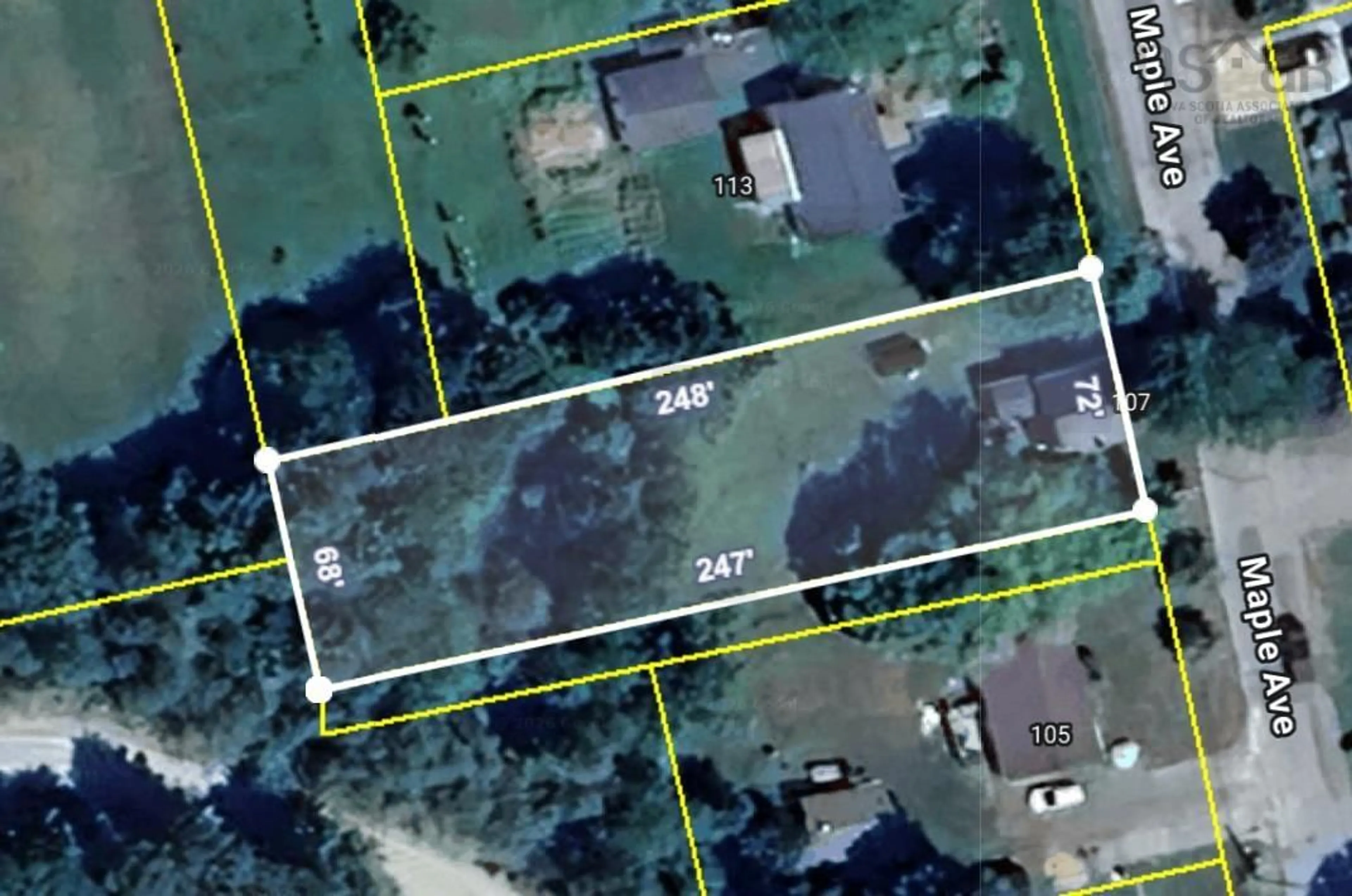 A pic from outside/outdoor area/front of a property/back of a property/a pic from drone, street for 107 Maple Ave, Berwick Nova Scotia B0P 1E0