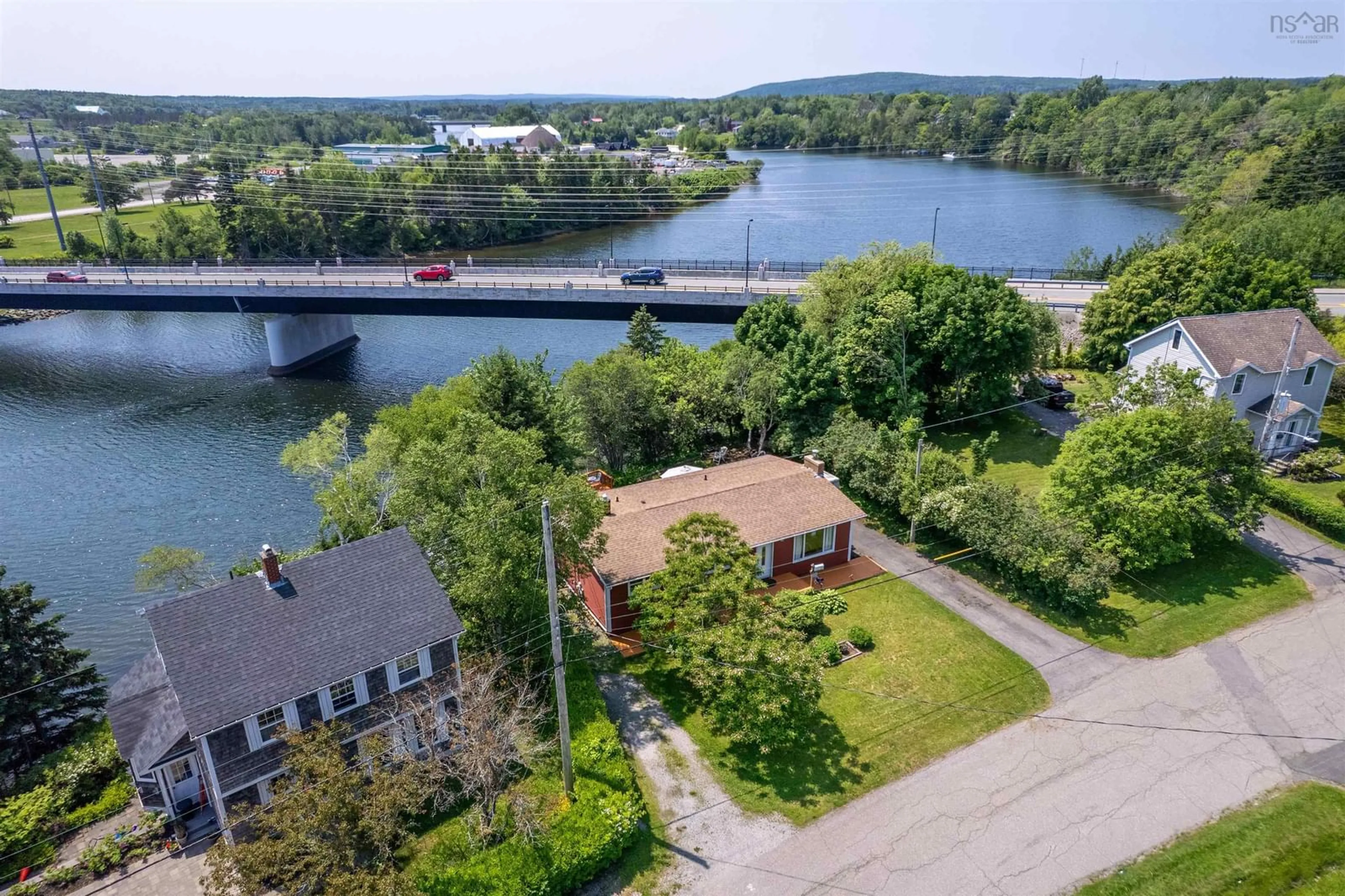 A pic from outside/outdoor area/front of a property/back of a property/a pic from drone, water/lake/river/ocean view for 20 Sunrise Dr, Westmount Nova Scotia B1R 1N7