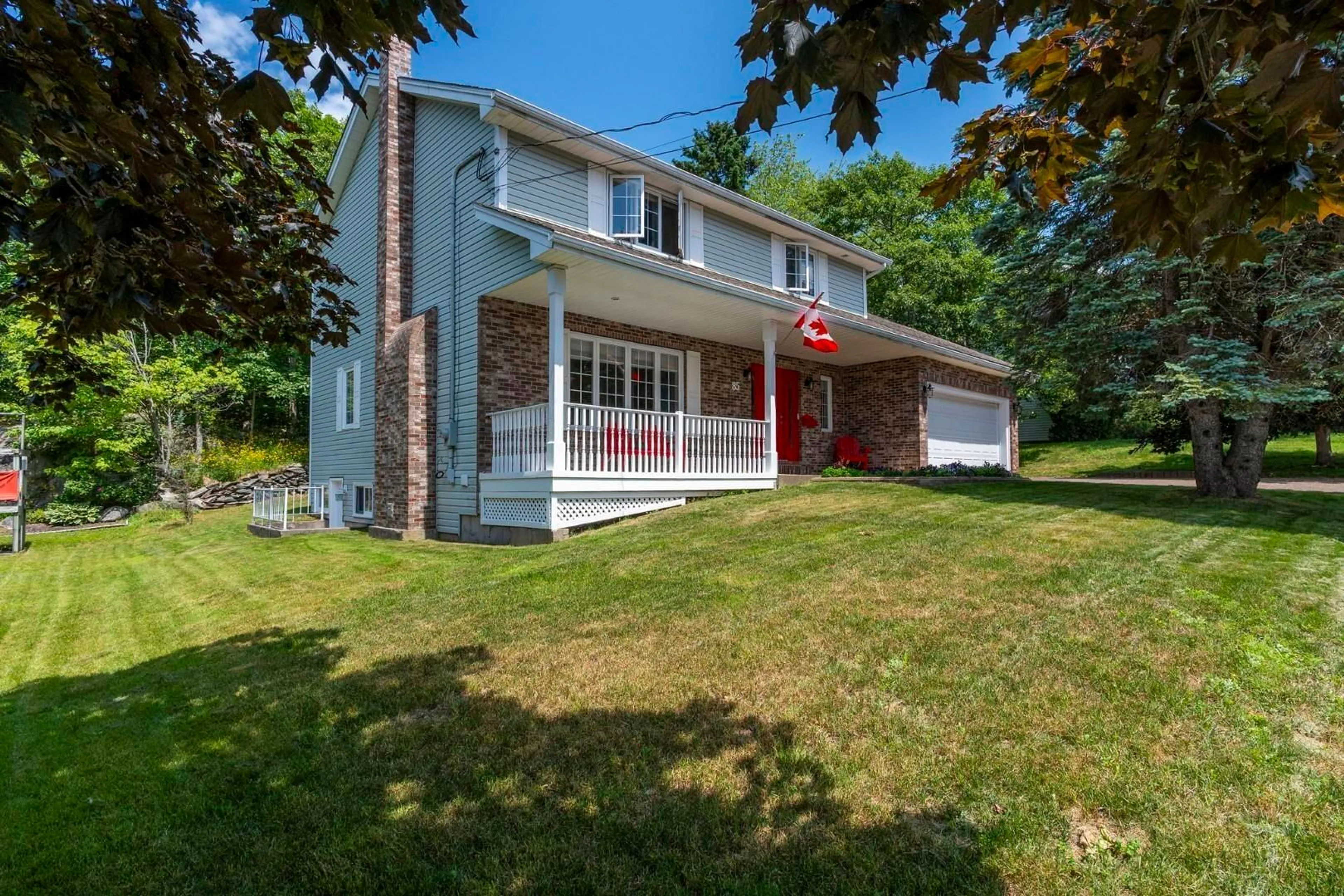 Home with vinyl exterior material, street for 85 Brentwood Dr, Bedford Nova Scotia B4A 3S2