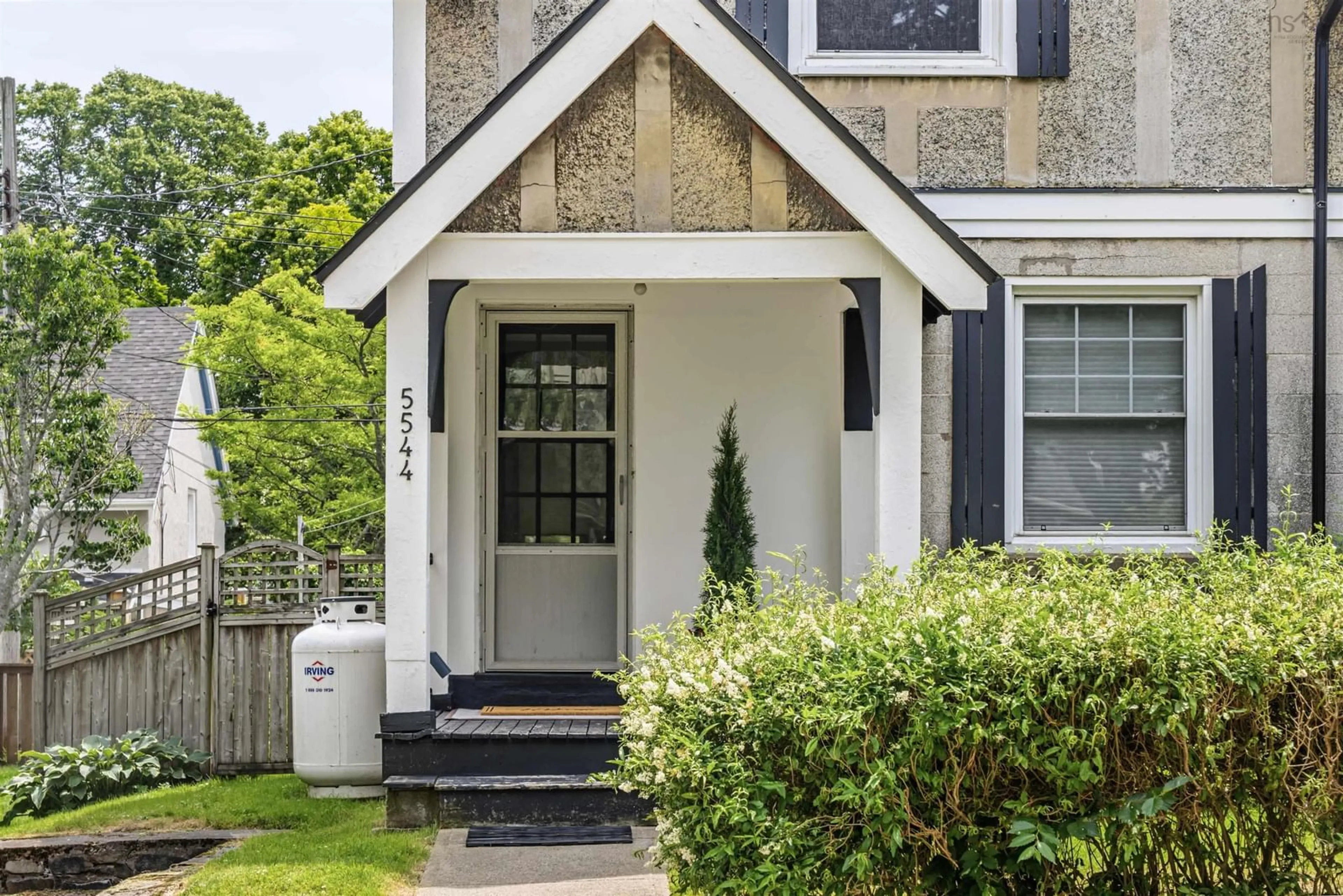 Home with vinyl exterior material, street for 5544 Merkel Pl, Halifax Nova Scotia B3K 2H8