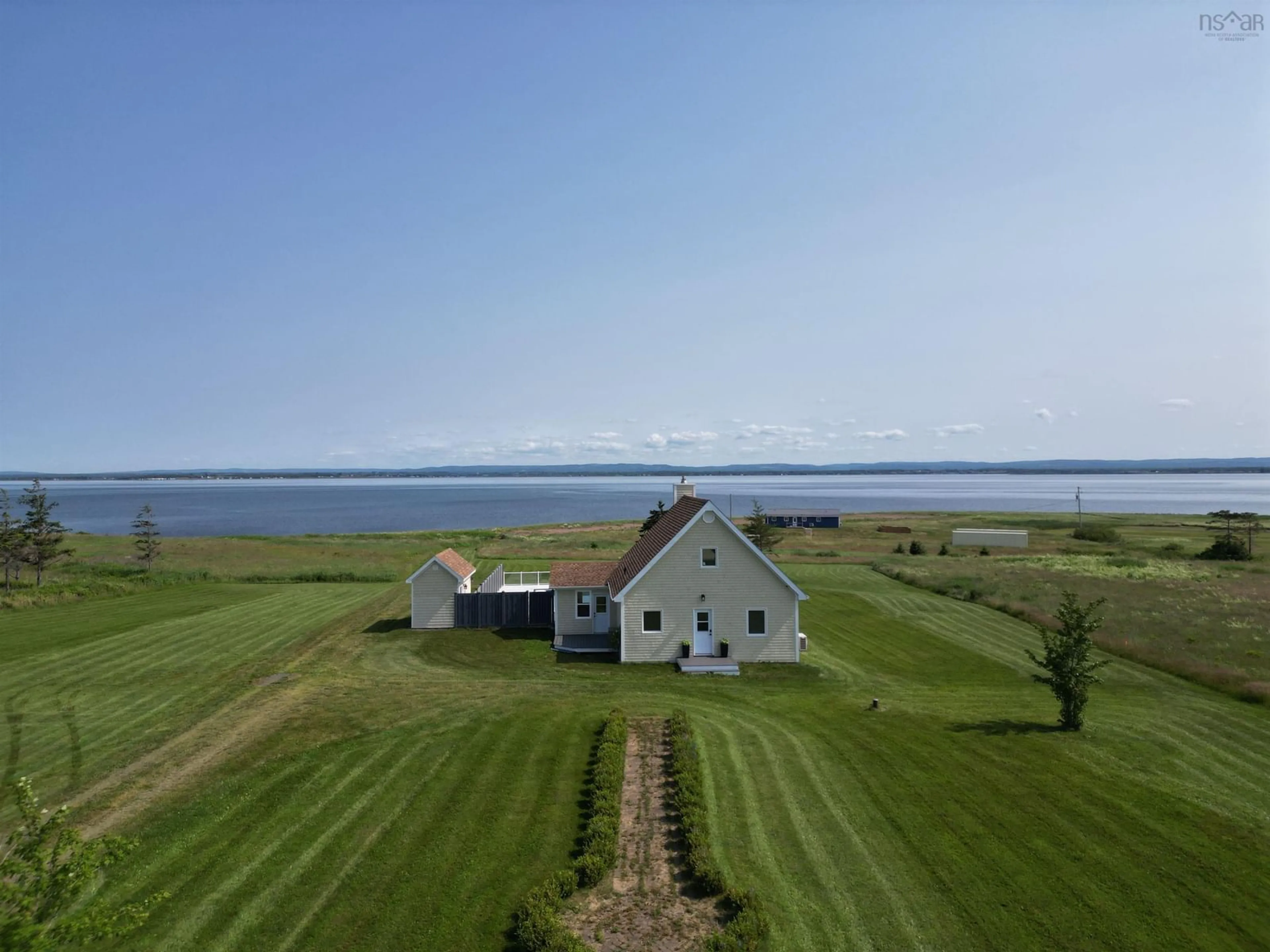 A pic from outside/outdoor area/front of a property/back of a property/a pic from drone, water/lake/river/ocean view for 4376 Malagash Rd, Malagash Nova Scotia B0K 1E0
