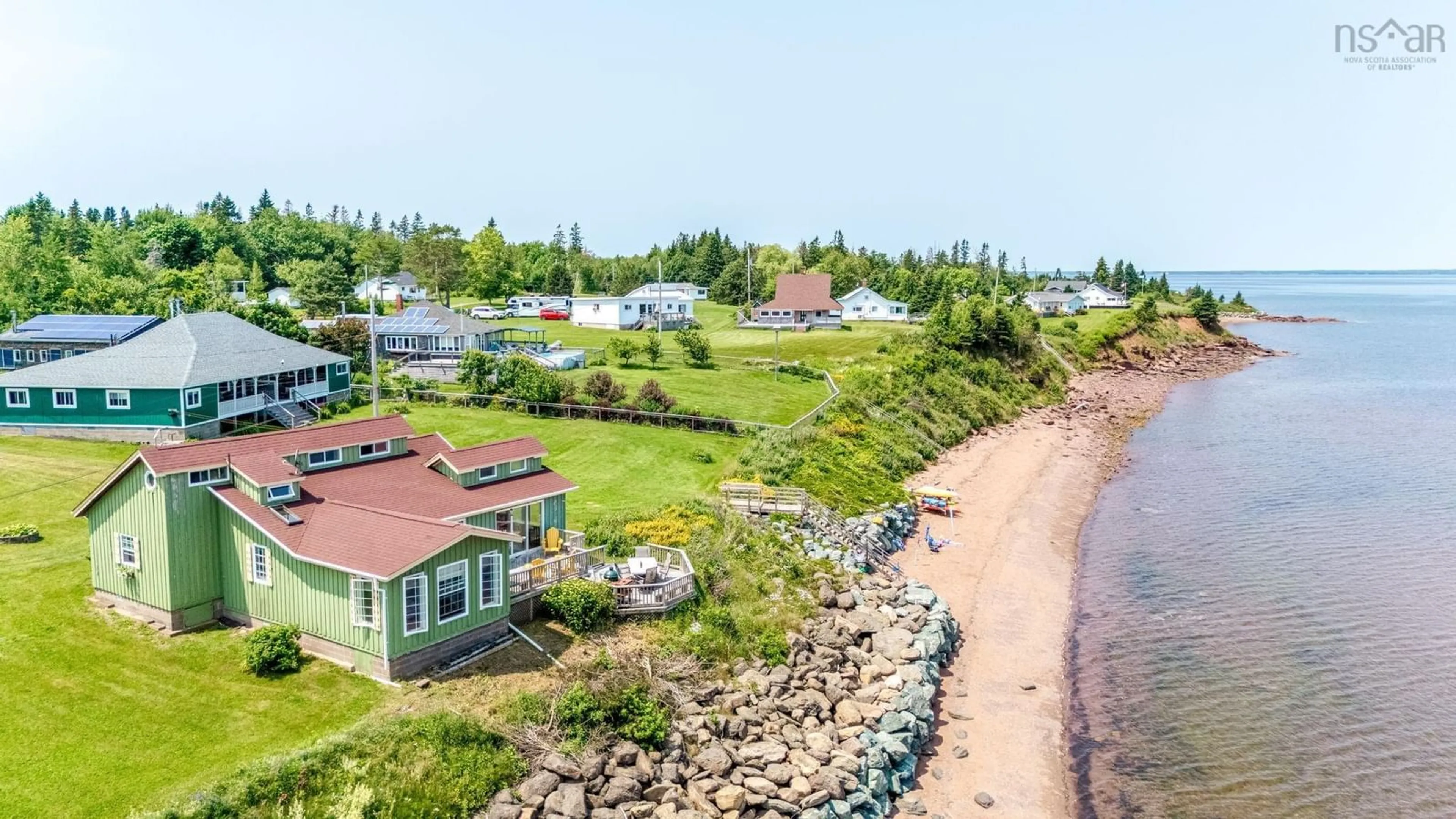 A pic from outside/outdoor area/front of a property/back of a property/a pic from drone, water/lake/river/ocean view for Murdock Lane #51, Tidnish Bridge Nova Scotia B4H 3X9