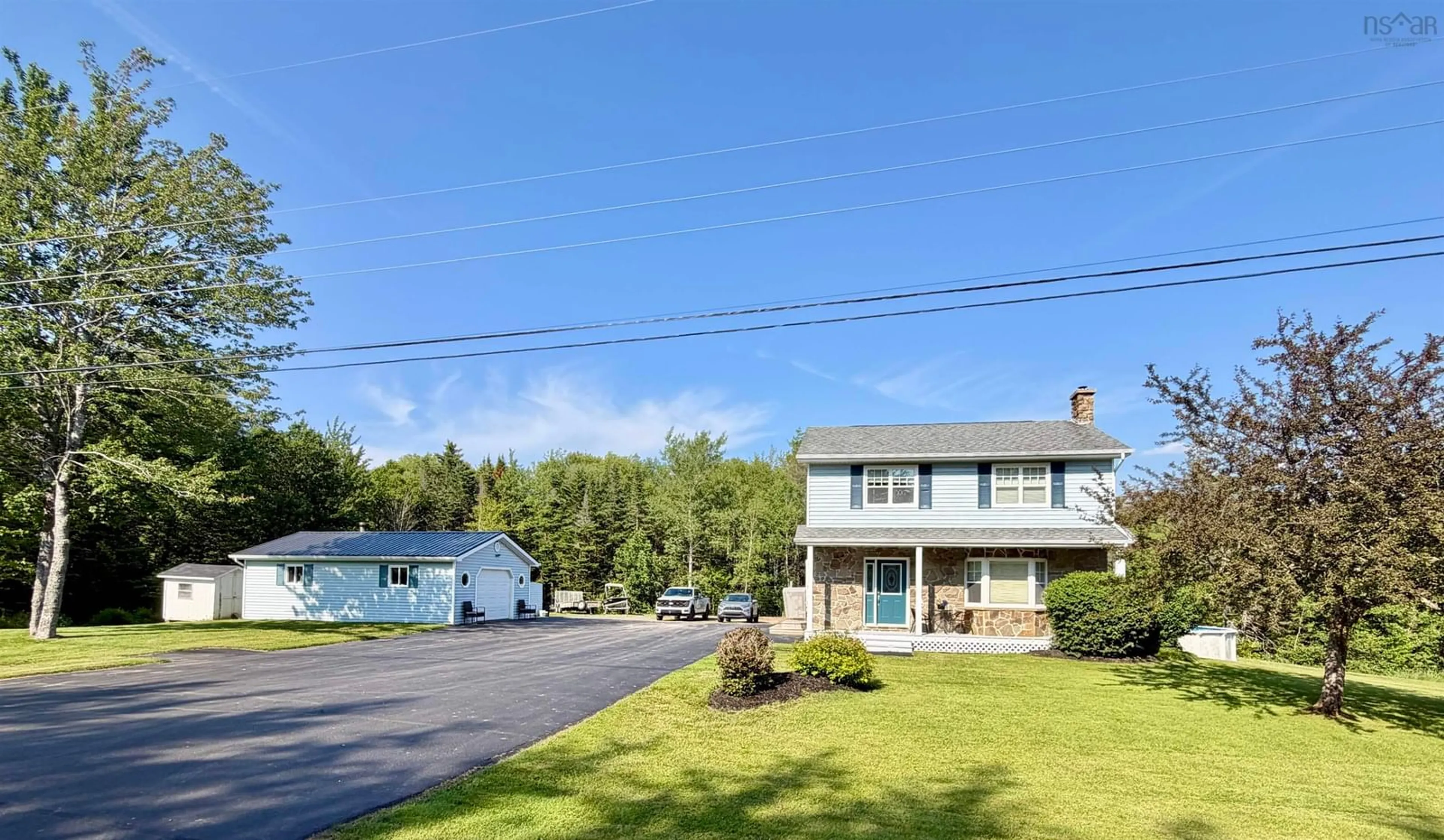 A pic from outside/outdoor area/front of a property/back of a property/a pic from drone, street for 67 Mountain View Dr, Pleasant Valley Nova Scotia B2G 2K9