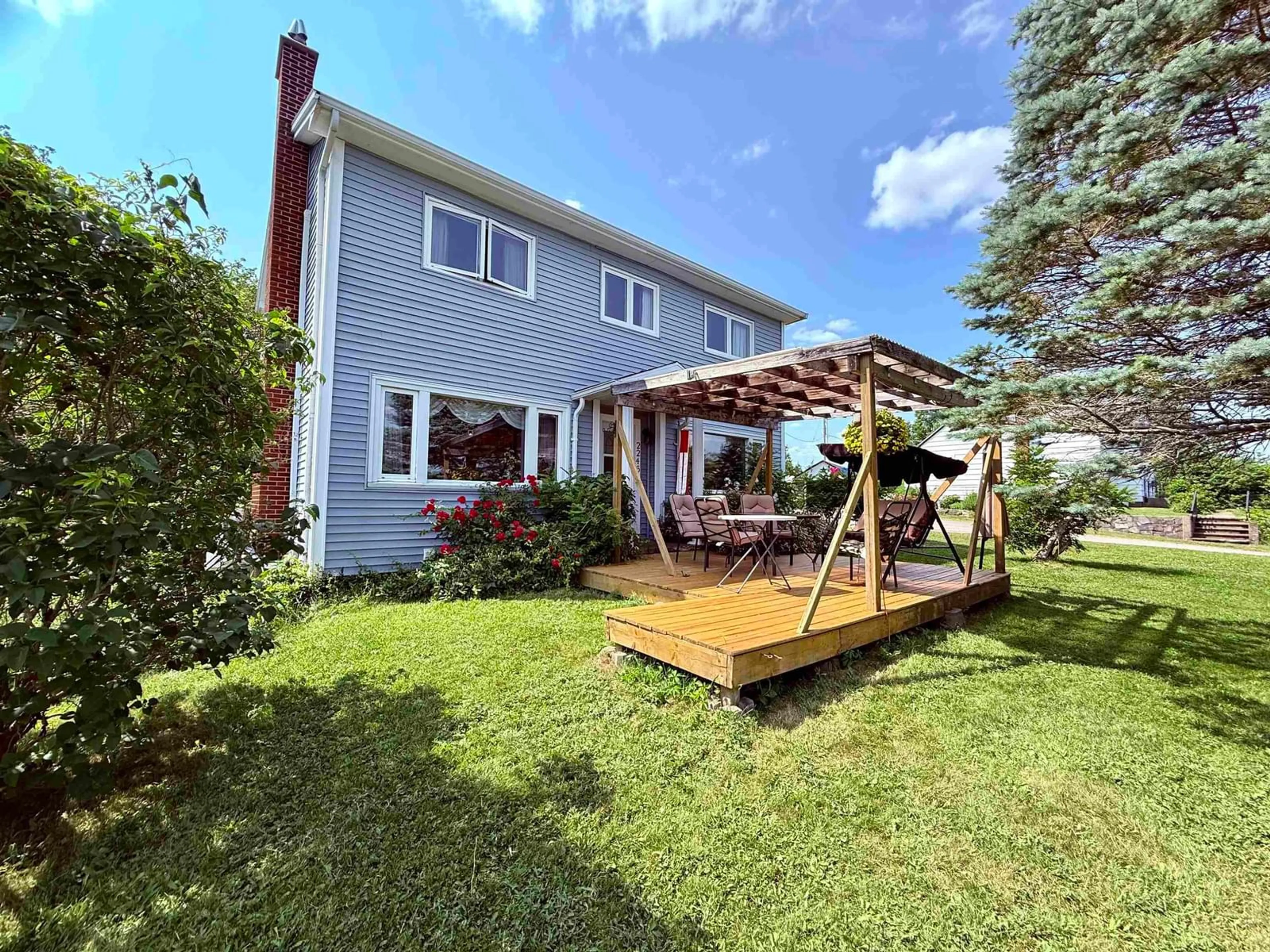 A pic from outside/outdoor area/front of a property/back of a property/a pic from drone, street for 2246 Highway 2 Hwy, Milford Nova Scotia B0N 1Y0