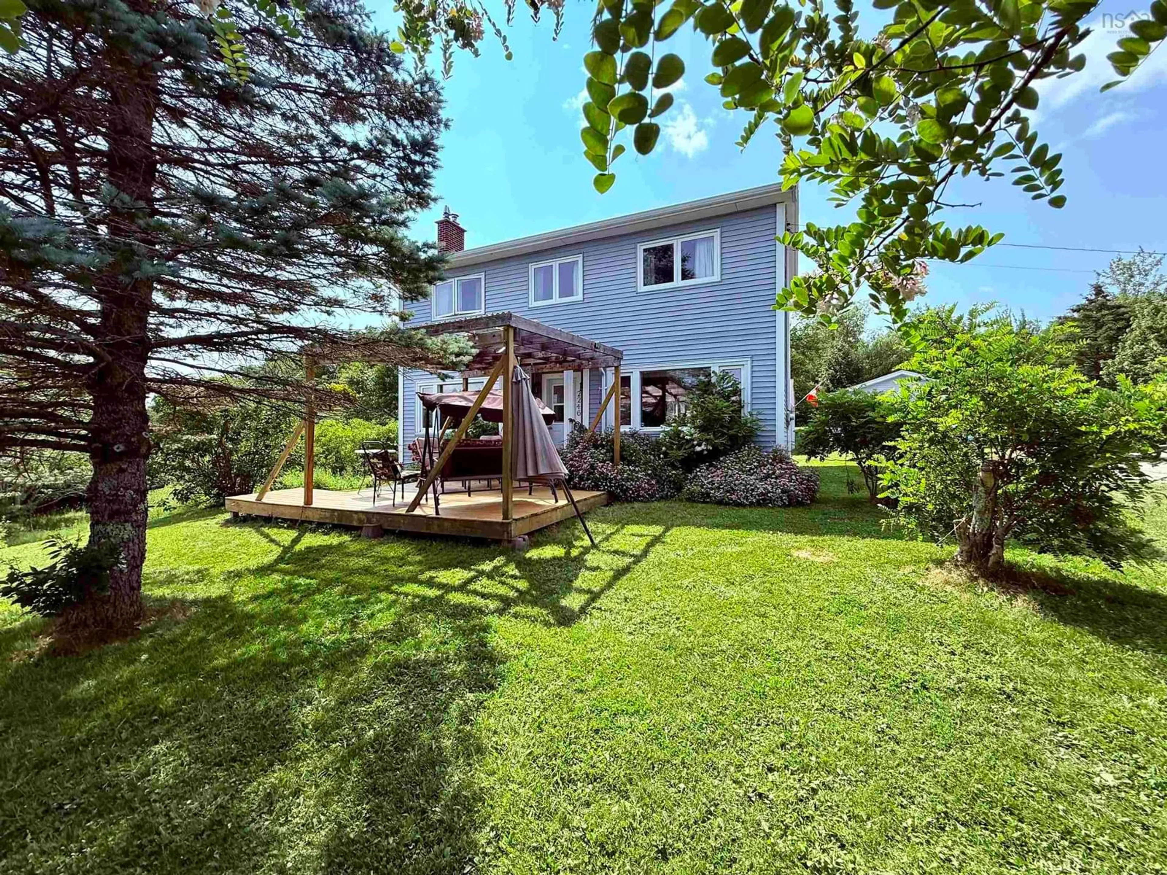 A pic from outside/outdoor area/front of a property/back of a property/a pic from drone, street for 2246 Highway 2 Hwy, Milford Nova Scotia B0N 1Y0