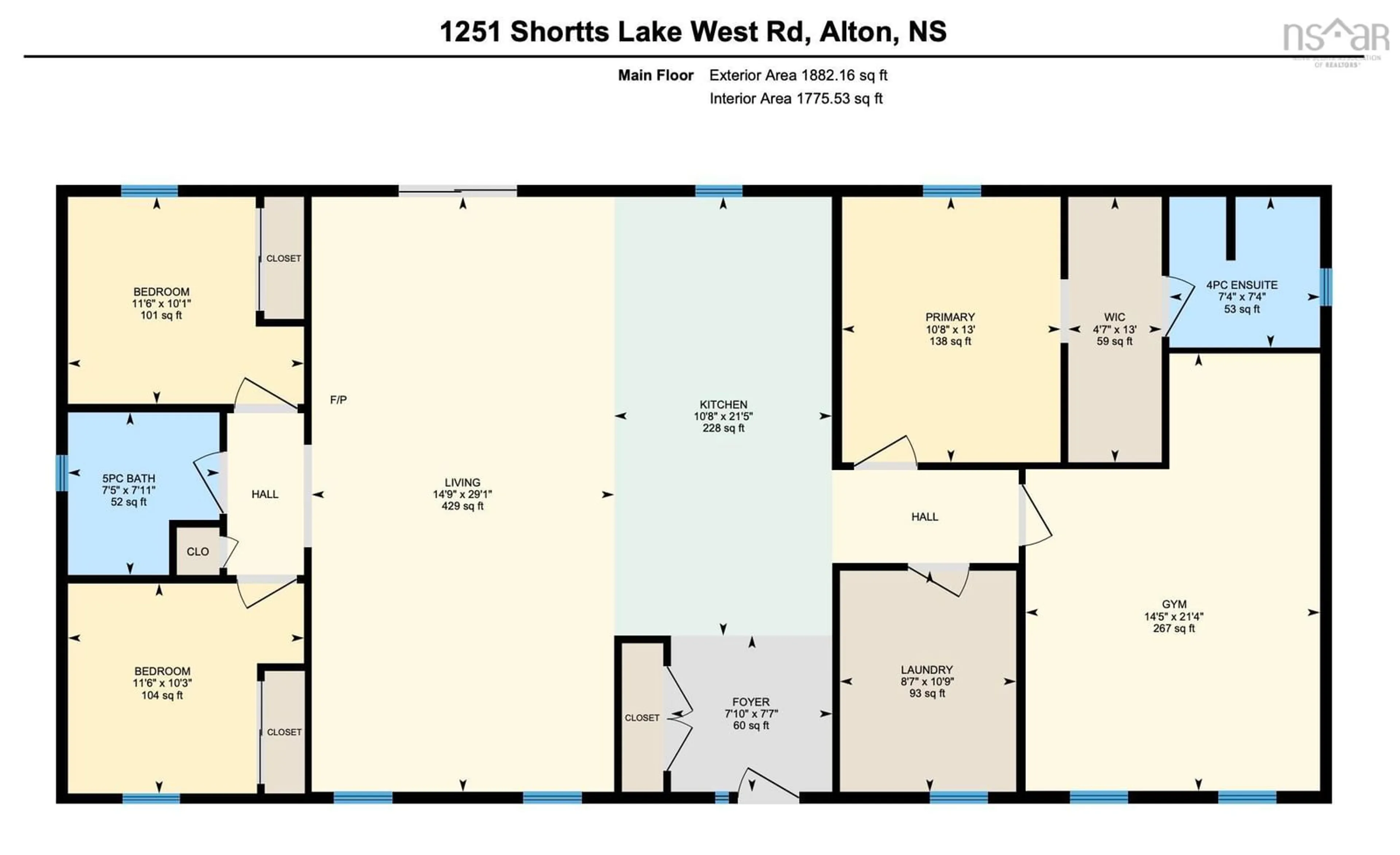 Floor plan for 1251 Shortts Lake West Rd, Alton Nova Scotia B0N 2J0
