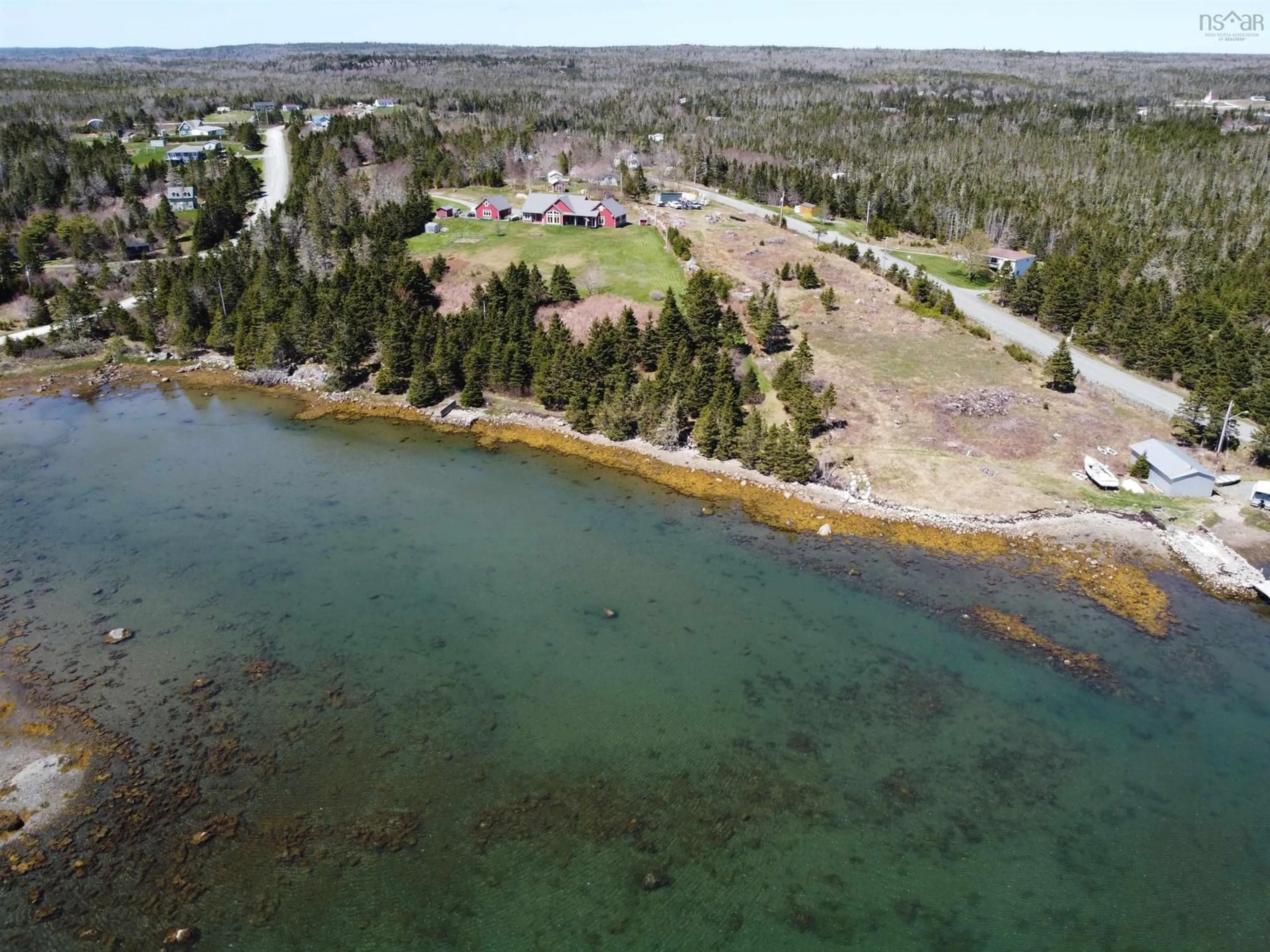 A pic from outside/outdoor area/front of a property/back of a property/a pic from drone, water/lake/river/ocean view for 65 Monks Rd, East Ship Harbour Nova Scotia B0J 3H0