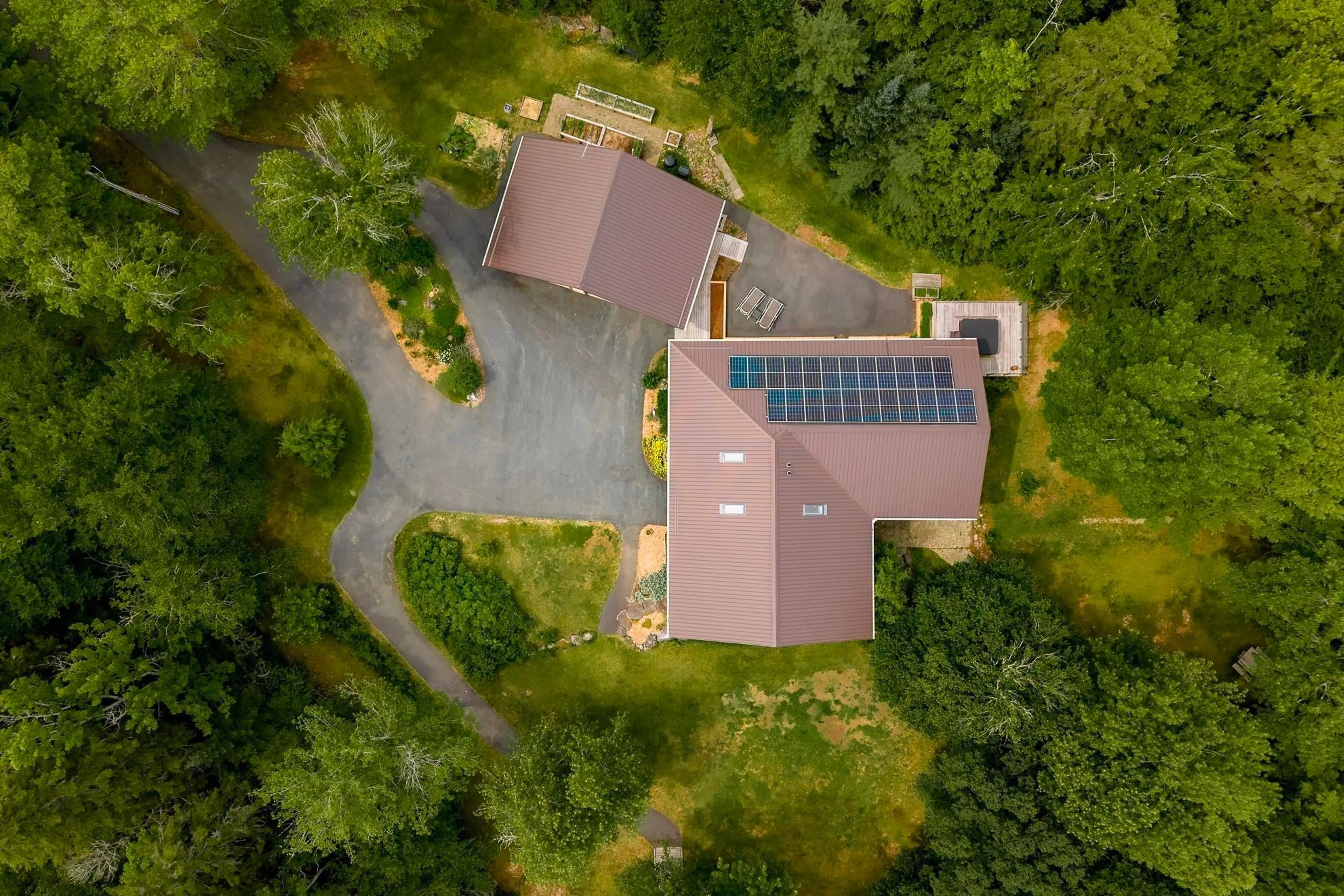 A pic from outside/outdoor area/front of a property/back of a property/a pic from drone, unknown for 144 Lake Lewis Lane, New Russell Nova Scotia B0J 2M0