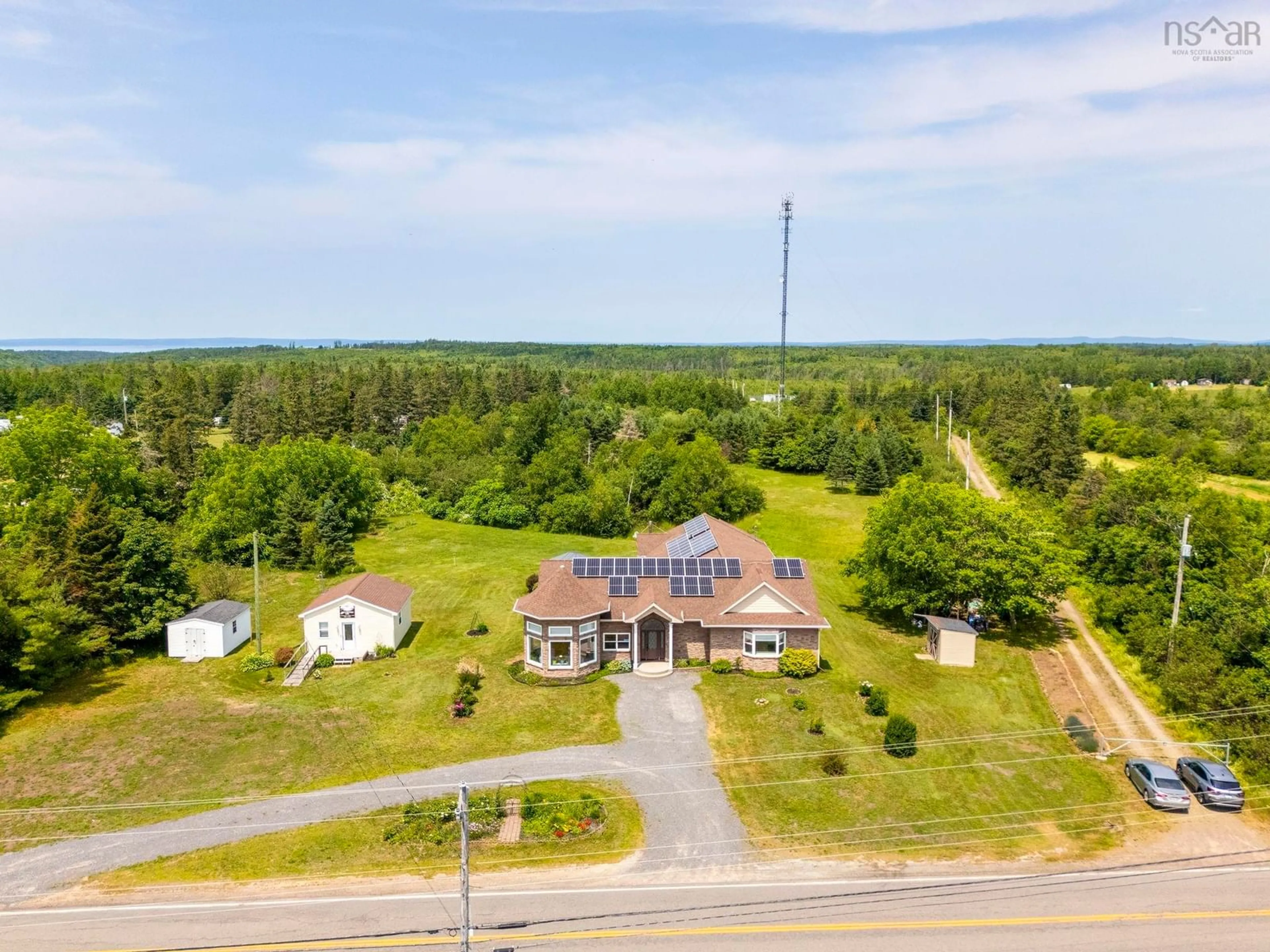 A pic from outside/outdoor area/front of a property/back of a property/a pic from drone, unknown for 3419 Hwy 358, Arlington Nova Scotia B0P 1H0
