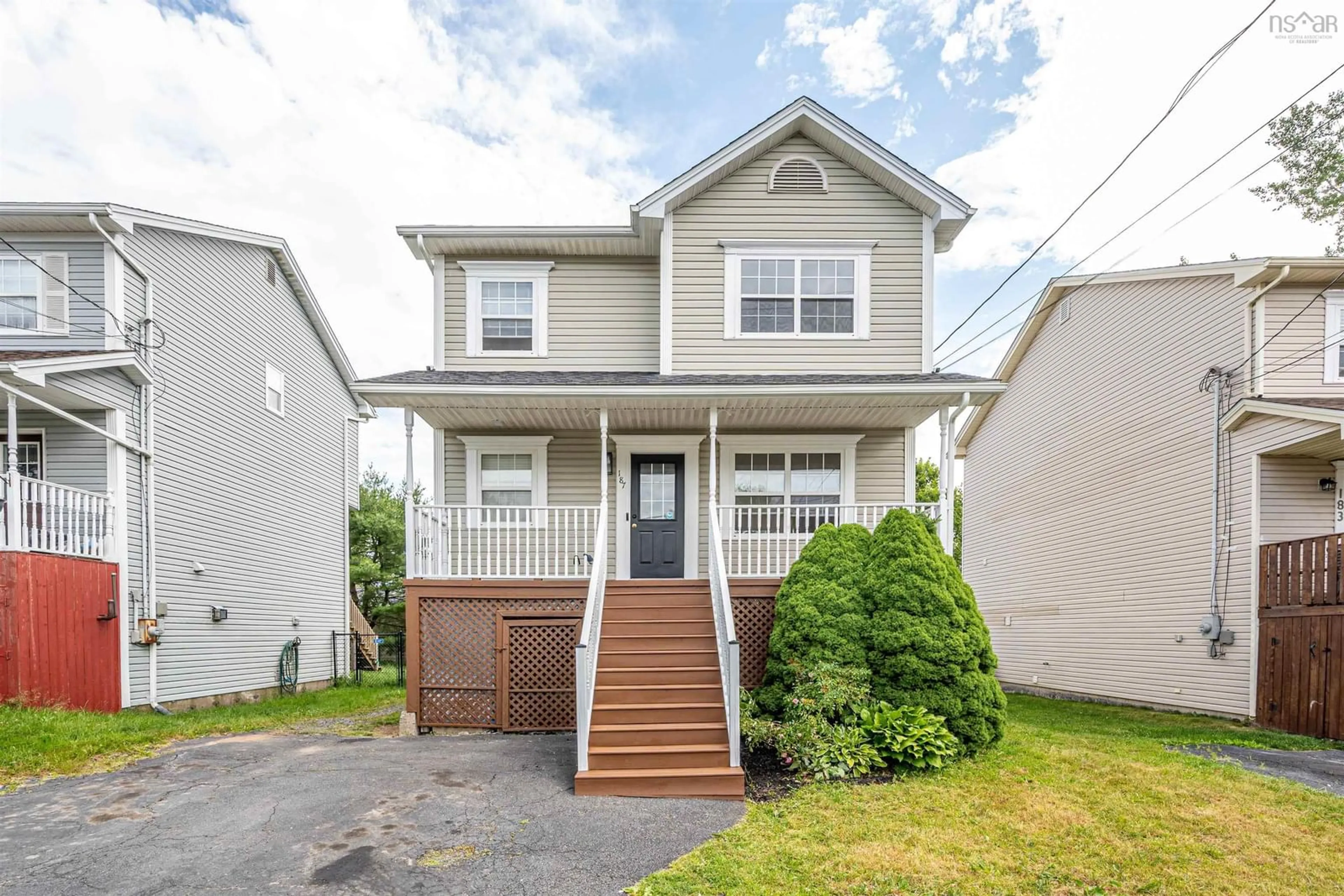 Home with vinyl exterior material, street for 187 James St, Timberlea Nova Scotia B3T 1P1