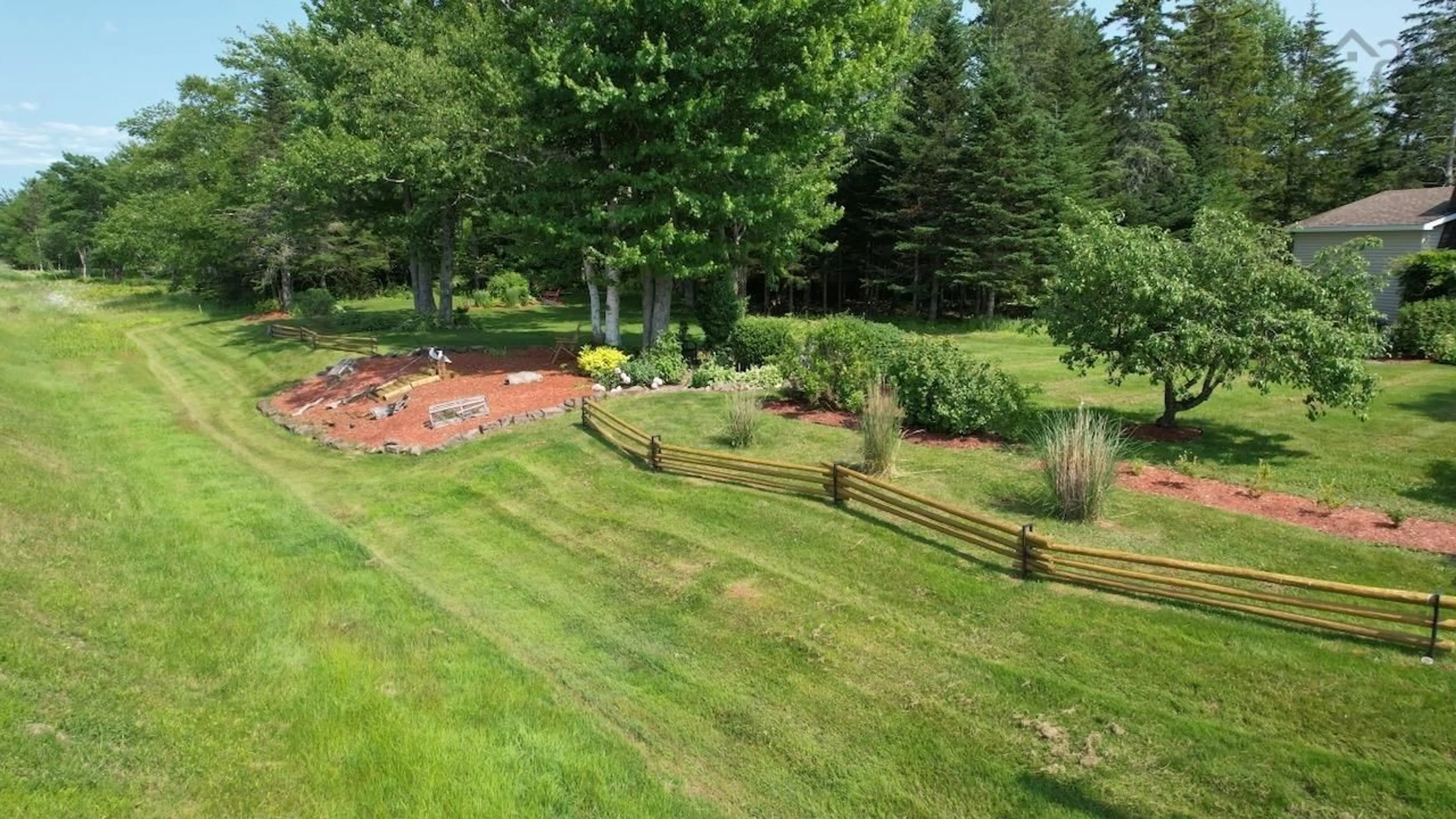Patio, forest/trees view for 2240 204 Hwy, Salem Nova Scotia B4H 3Y1