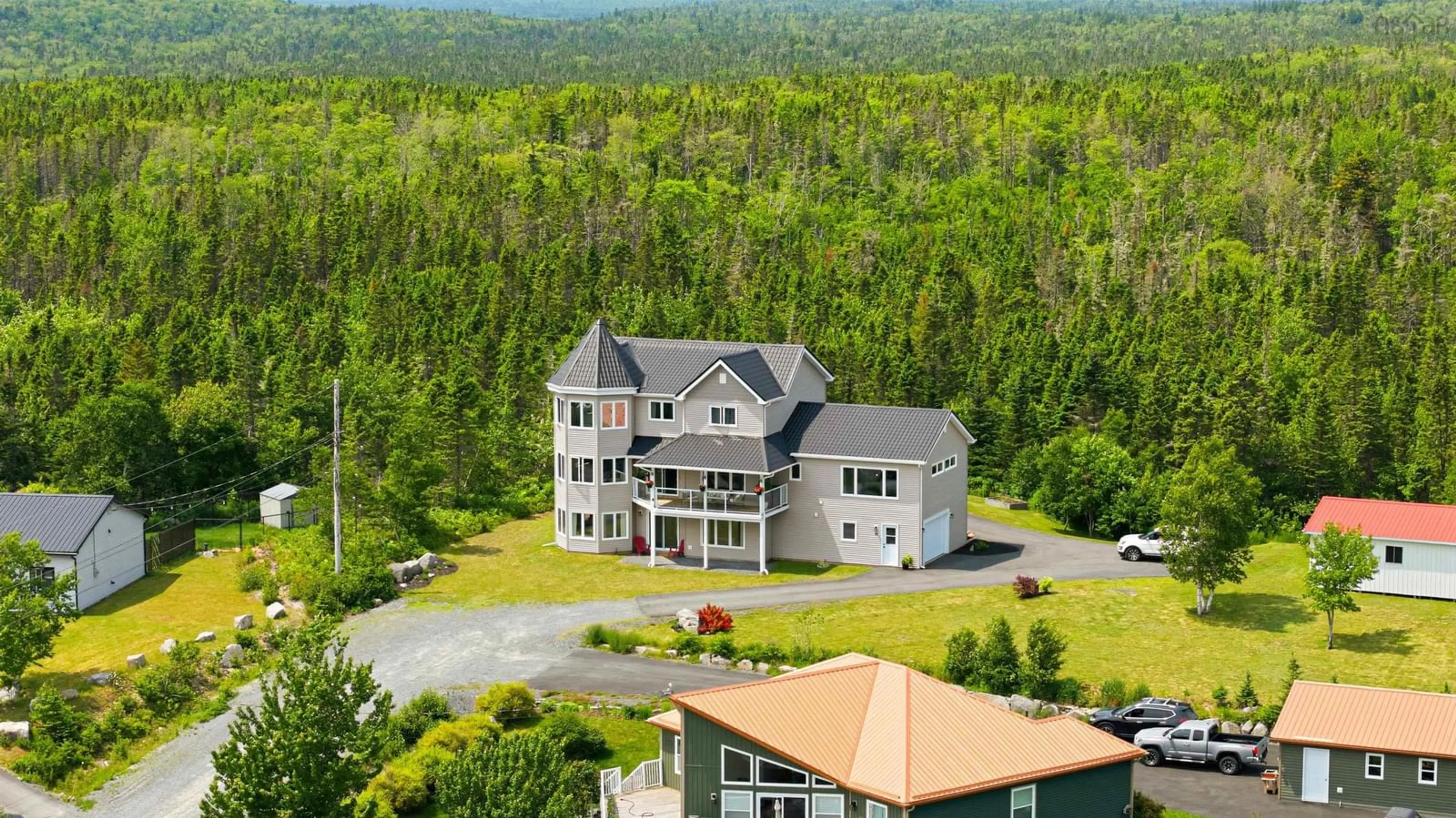 A pic from outside/outdoor area/front of a property/back of a property/a pic from drone, mountain view for 14 Jaycor Crt, Bayside Nova Scotia B3Z 0H3