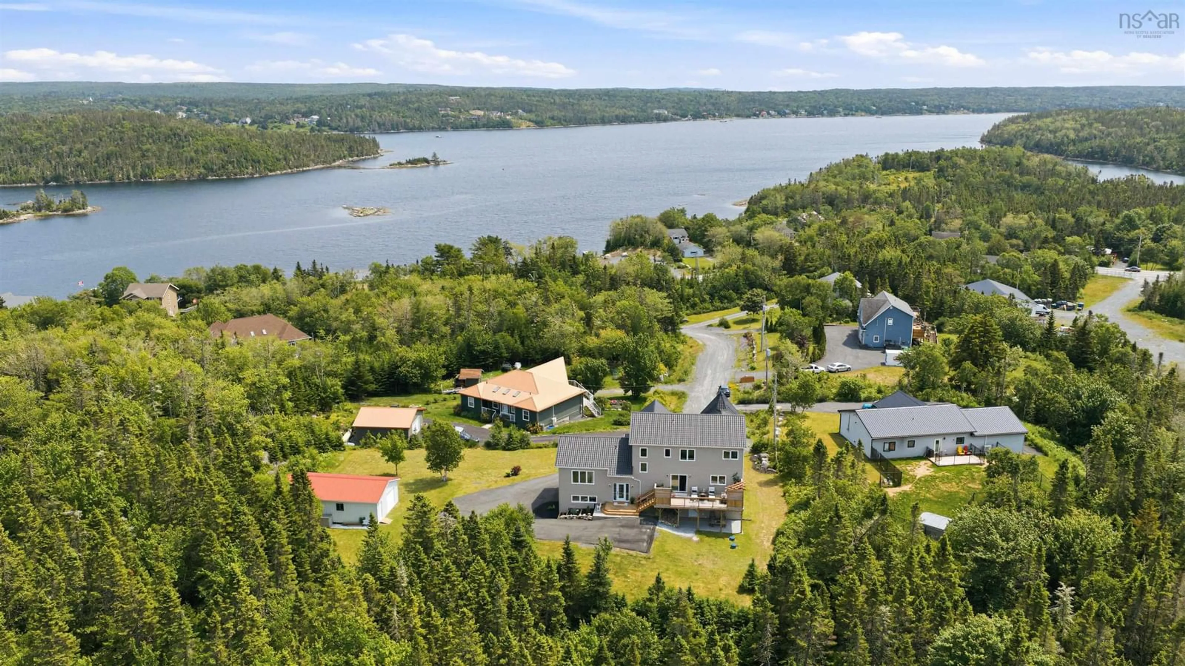 A pic from outside/outdoor area/front of a property/back of a property/a pic from drone, water/lake/river/ocean view for 14 Jaycor Crt, Bayside Nova Scotia B3Z 0H3