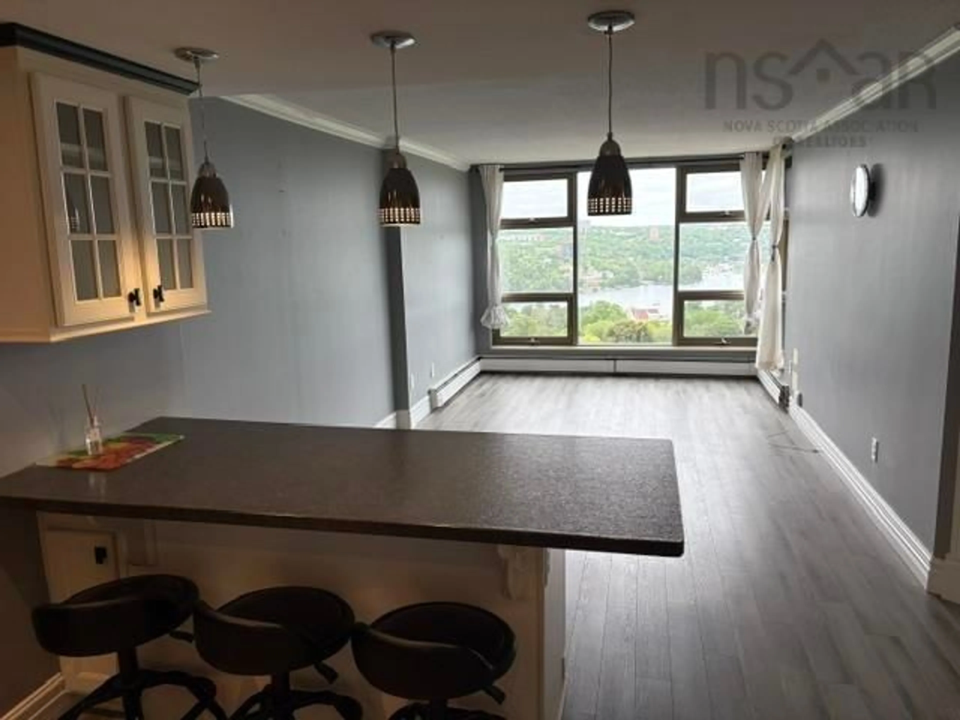 Open concept kitchen, wood/laminate floor for Coburg Rd, Halifax #1207, Halifax Nova Scotia B3H 4J7