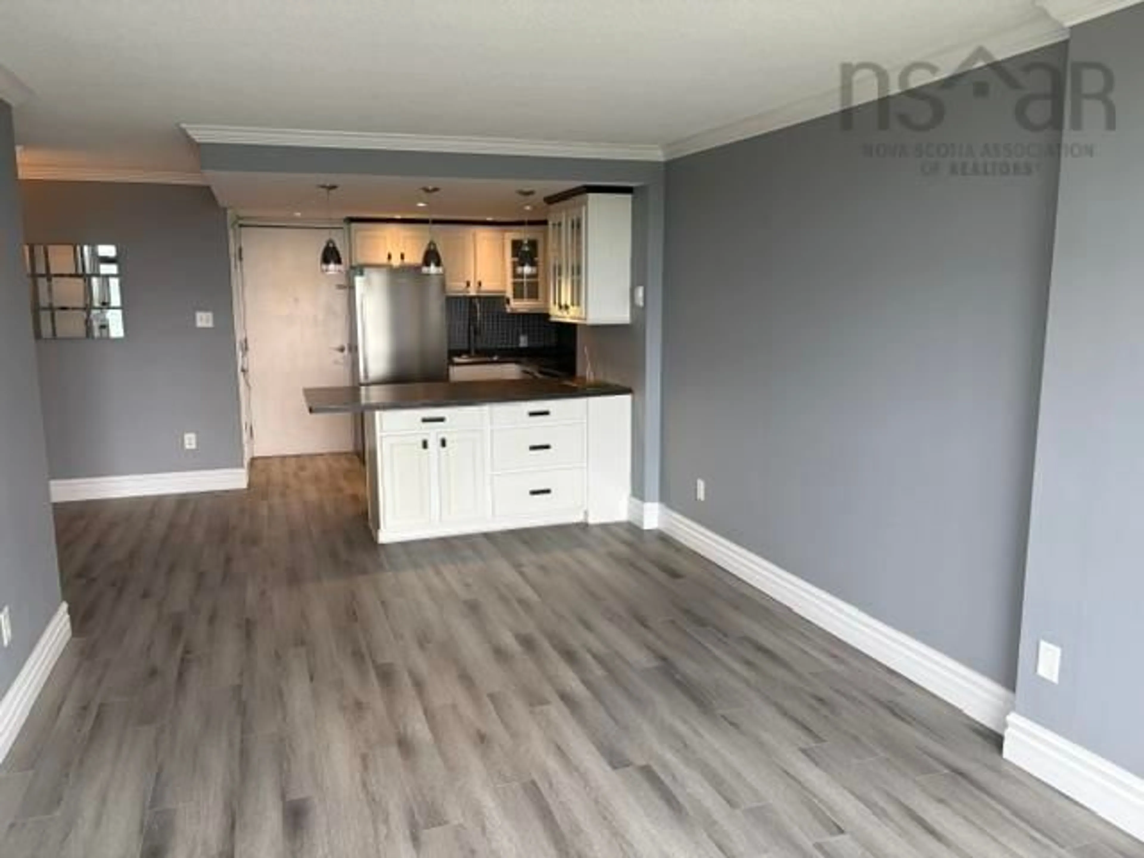 Open concept kitchen, wood/laminate floor for Coburg Rd, Halifax #1207, Halifax Nova Scotia B3H 4J7