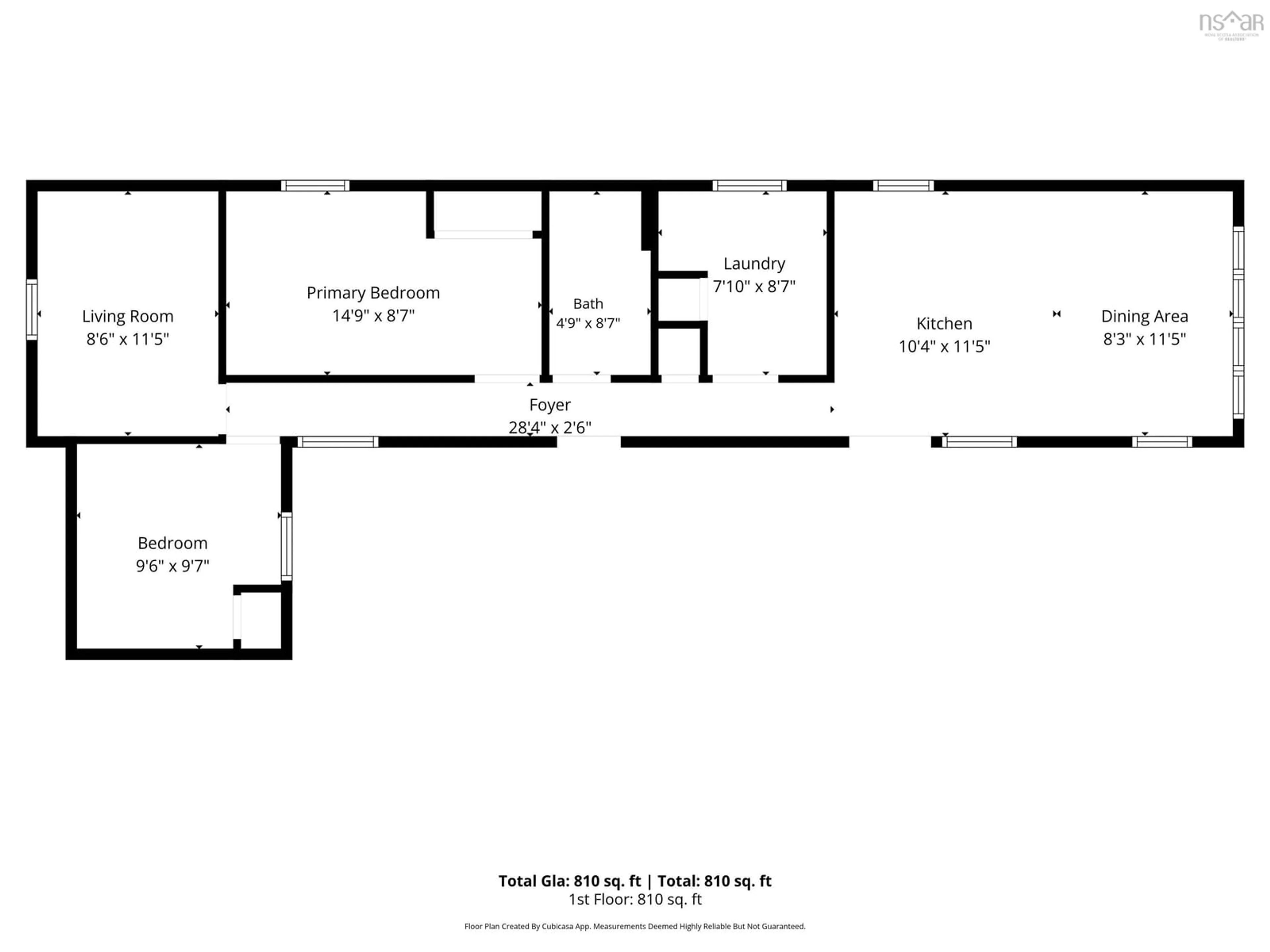 Floor plan for 75 Broad Cove Banks Rd, Inverness Nova Scotia B0E 1N0