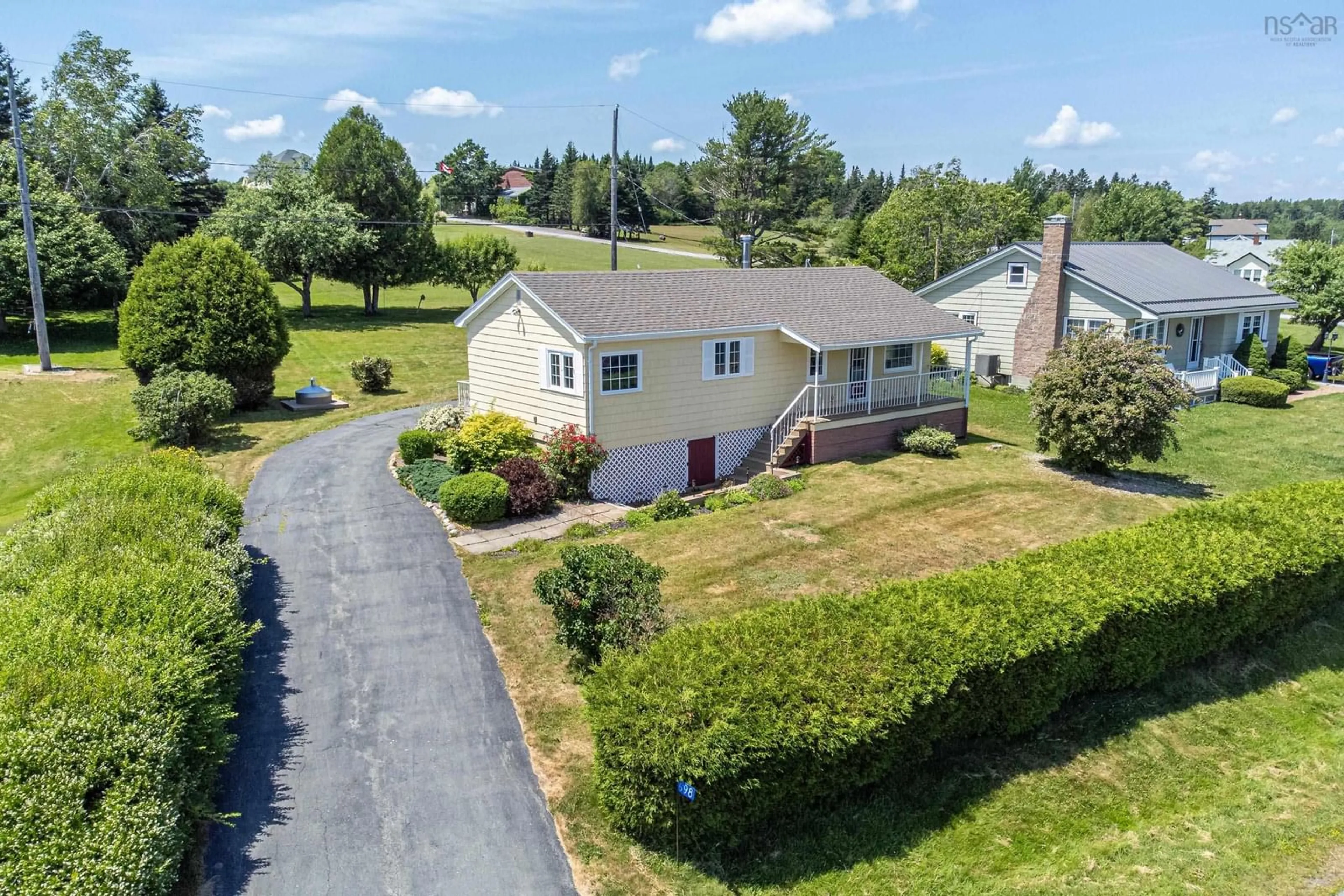 A pic from outside/outdoor area/front of a property/back of a property/a pic from drone, street for 698 Oakland Rd, Indian Point Nova Scotia B0J 2E0