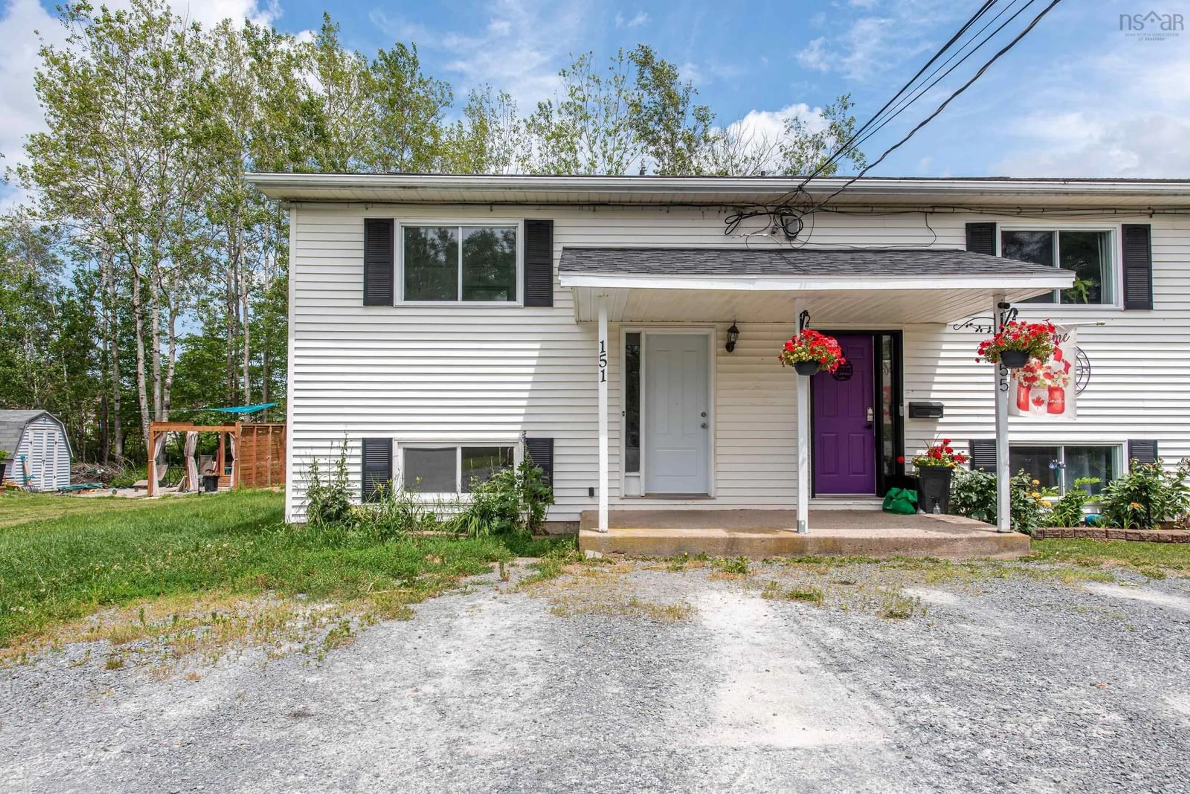 Home with vinyl exterior material, street for 151 Highway 277, Lantz Nova Scotia B2S 1S9