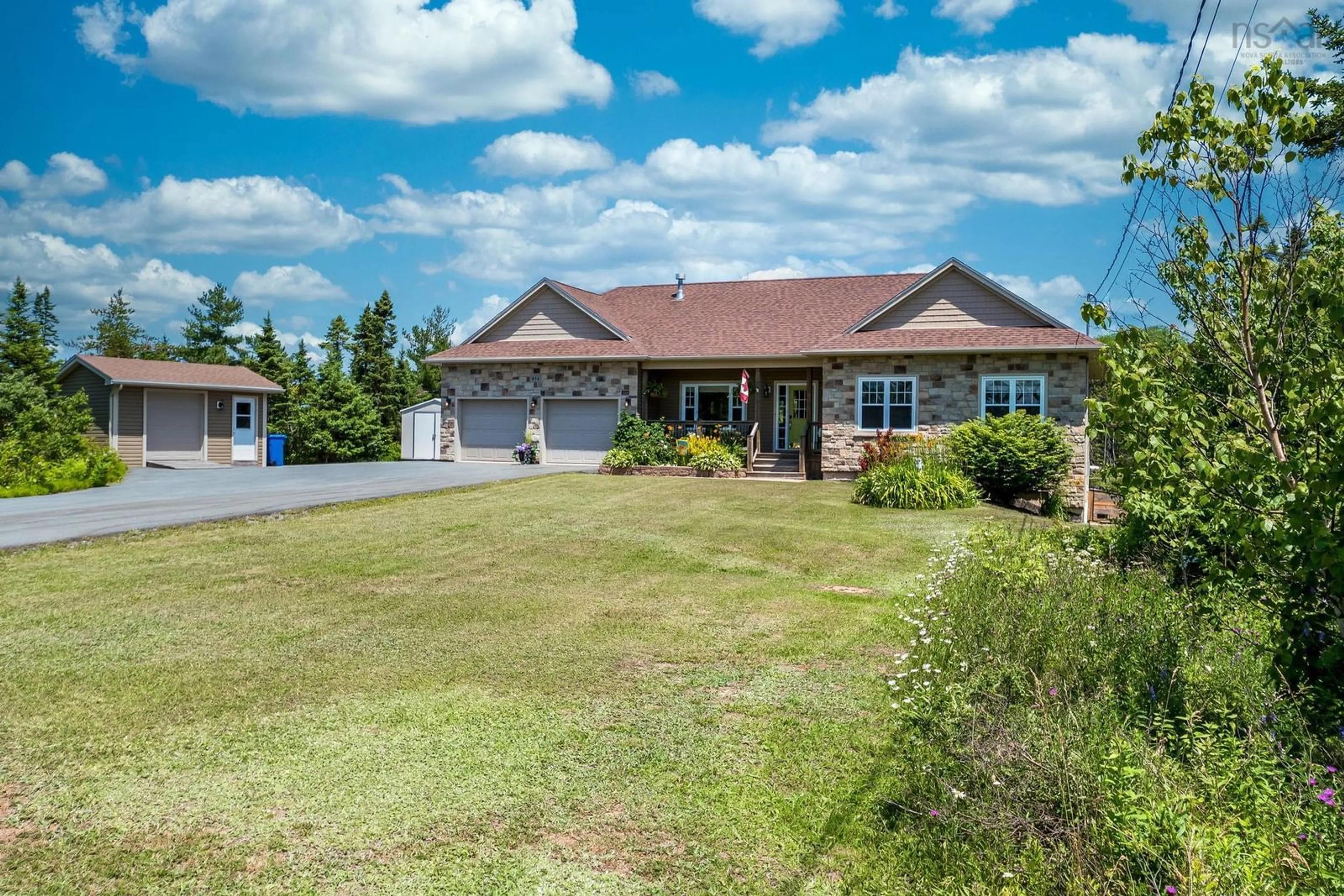 A pic from outside/outdoor area/front of a property/back of a property/a pic from drone, water/lake/river/ocean view for 614 Piggott Ave, Fall River Nova Scotia B2T 1S6