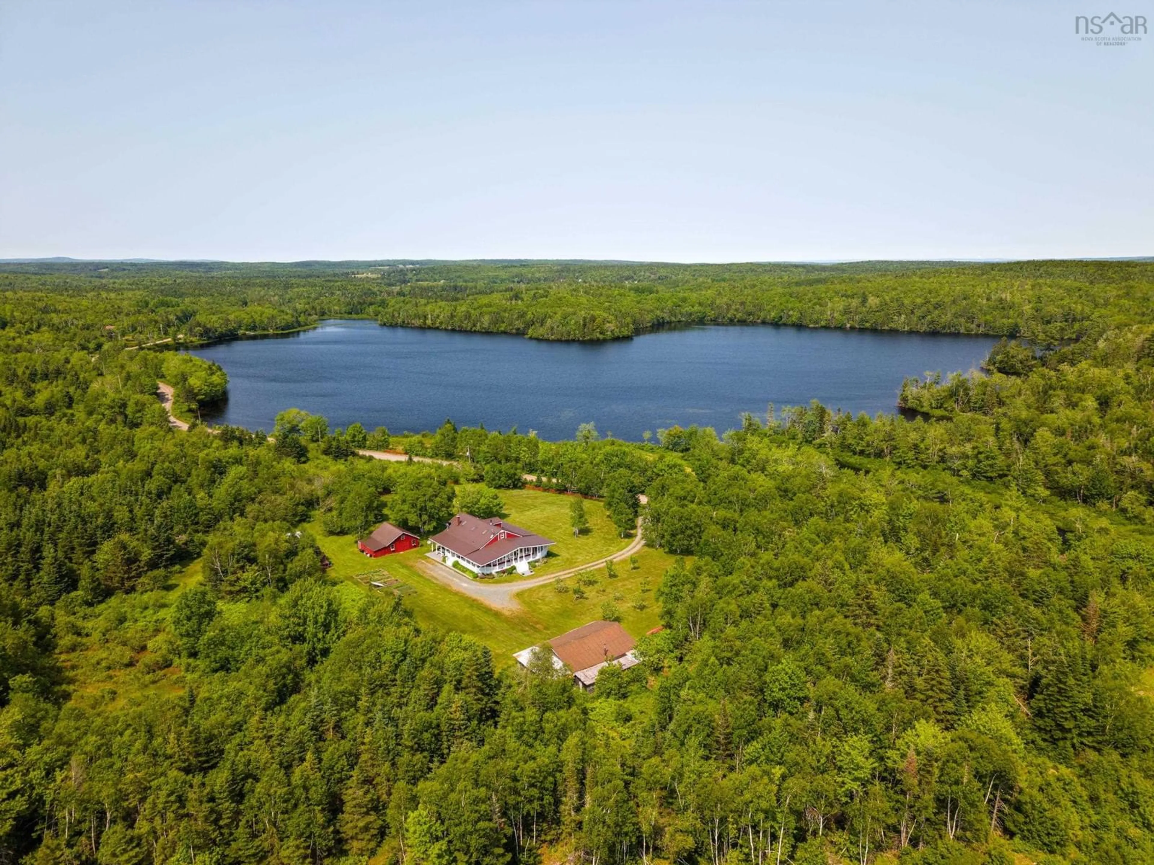 A pic from outside/outdoor area/front of a property/back of a property/a pic from drone, water/lake/river/ocean view for 507 Pinevale Rd, Pinevale Nova Scotia B2G 2L3