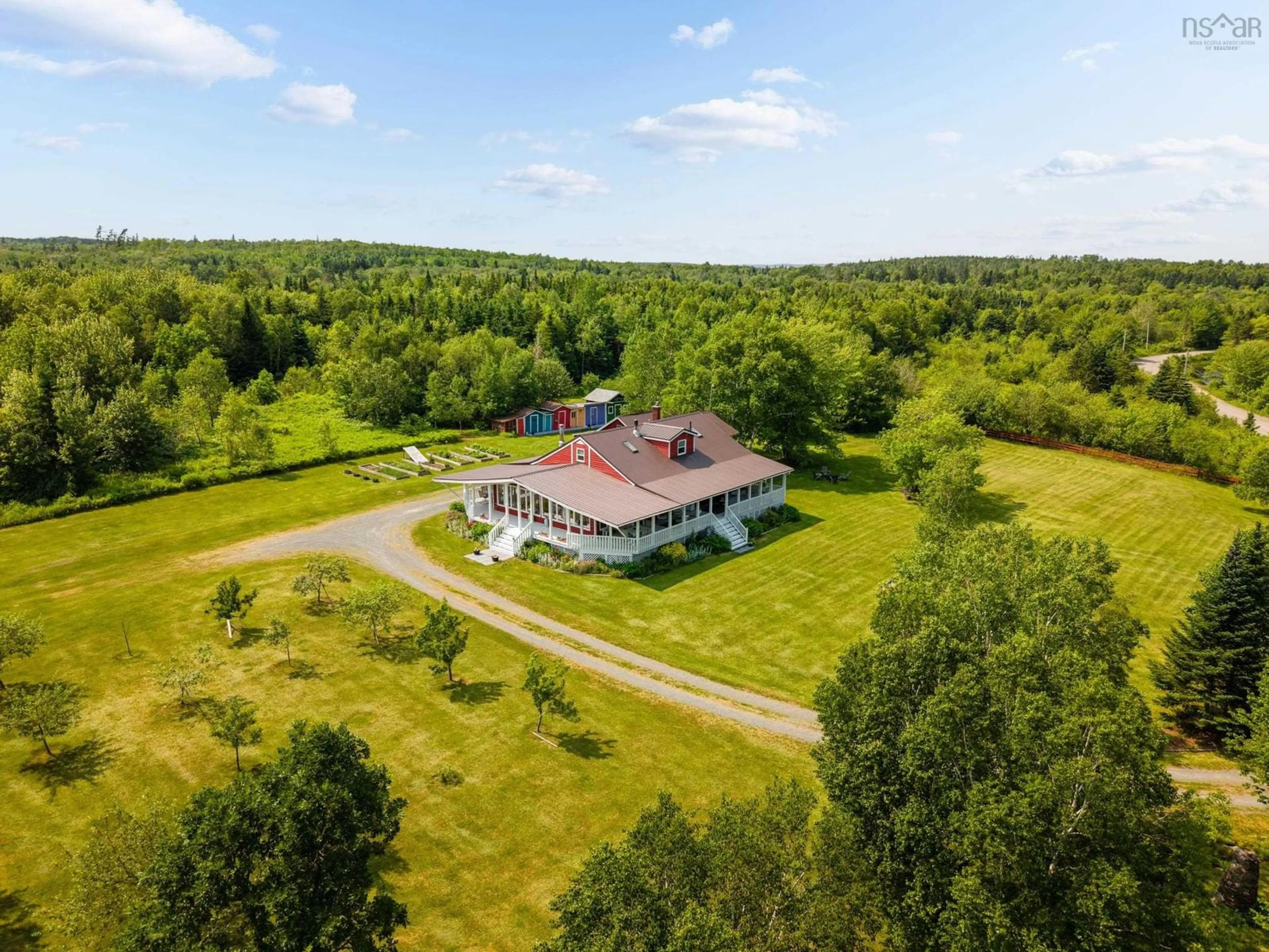 A pic from outside/outdoor area/front of a property/back of a property/a pic from drone, building for 507 Pinevale Rd, Pinevale Nova Scotia B2G 2L3