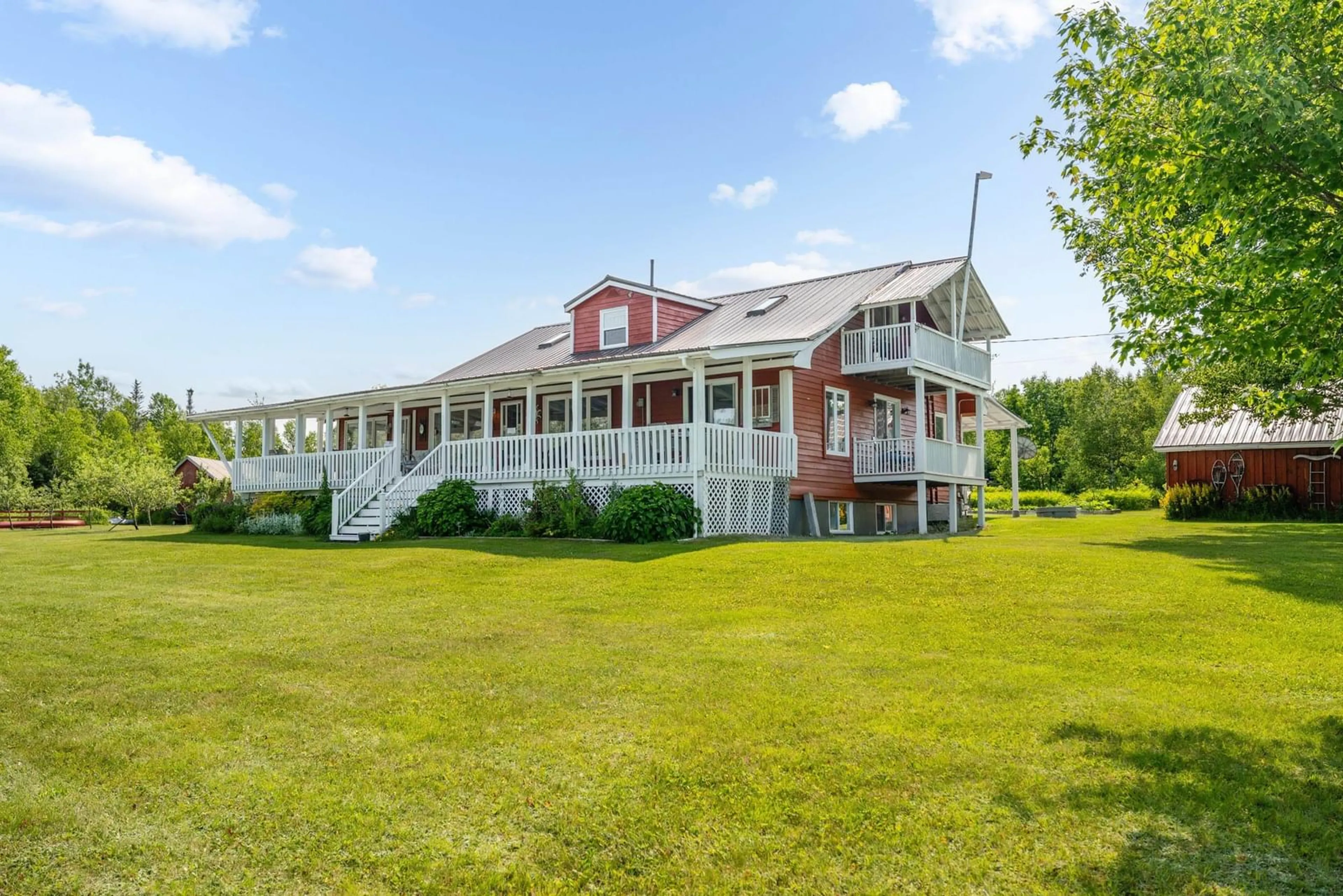 A pic from outside/outdoor area/front of a property/back of a property/a pic from drone, water/lake/river/ocean view for 507 Pinevale Rd, Pinevale Nova Scotia B2G 2L3