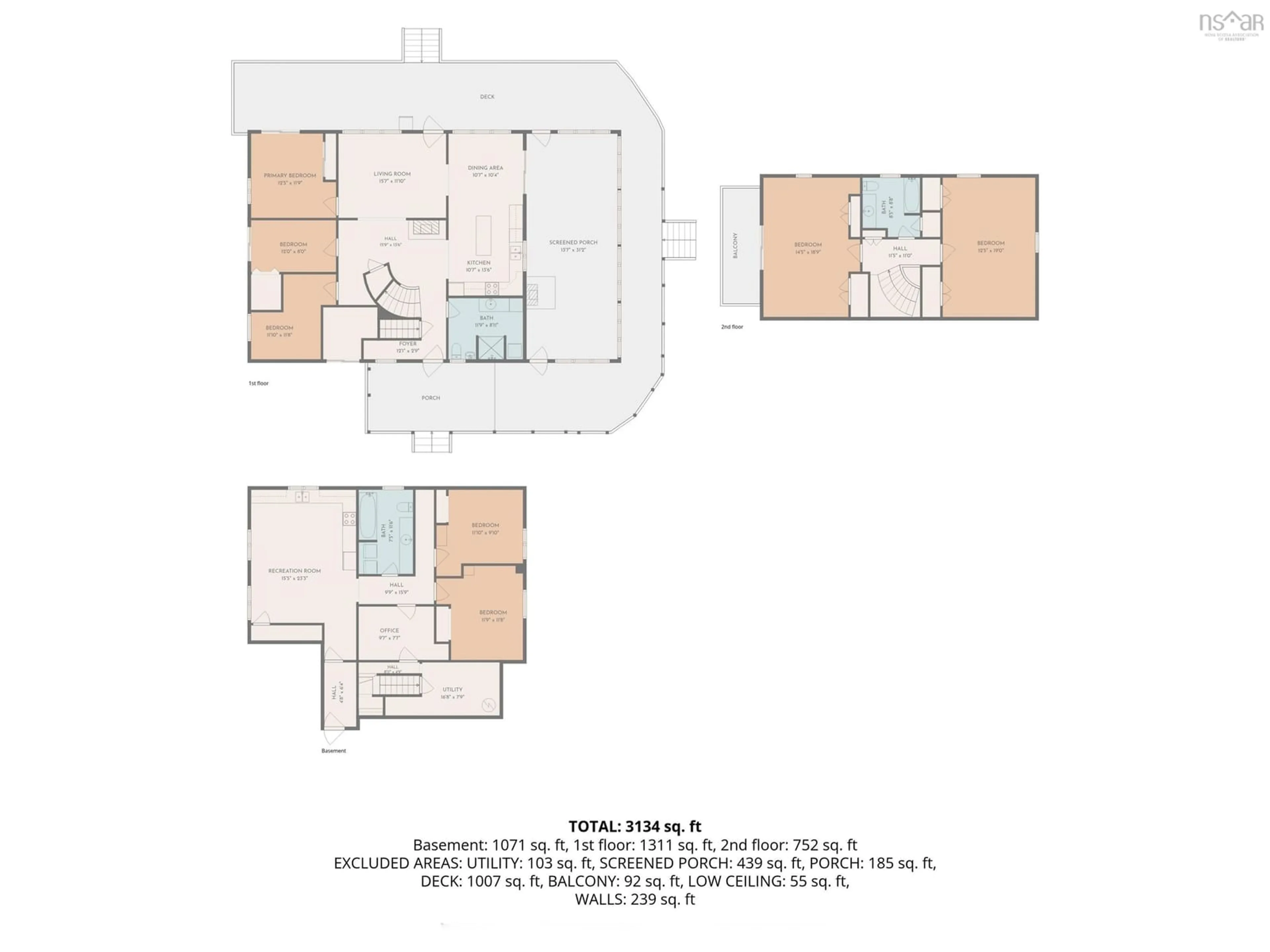 Floor plan for 507 Pinevale Rd, Pinevale Nova Scotia B2G 2L3