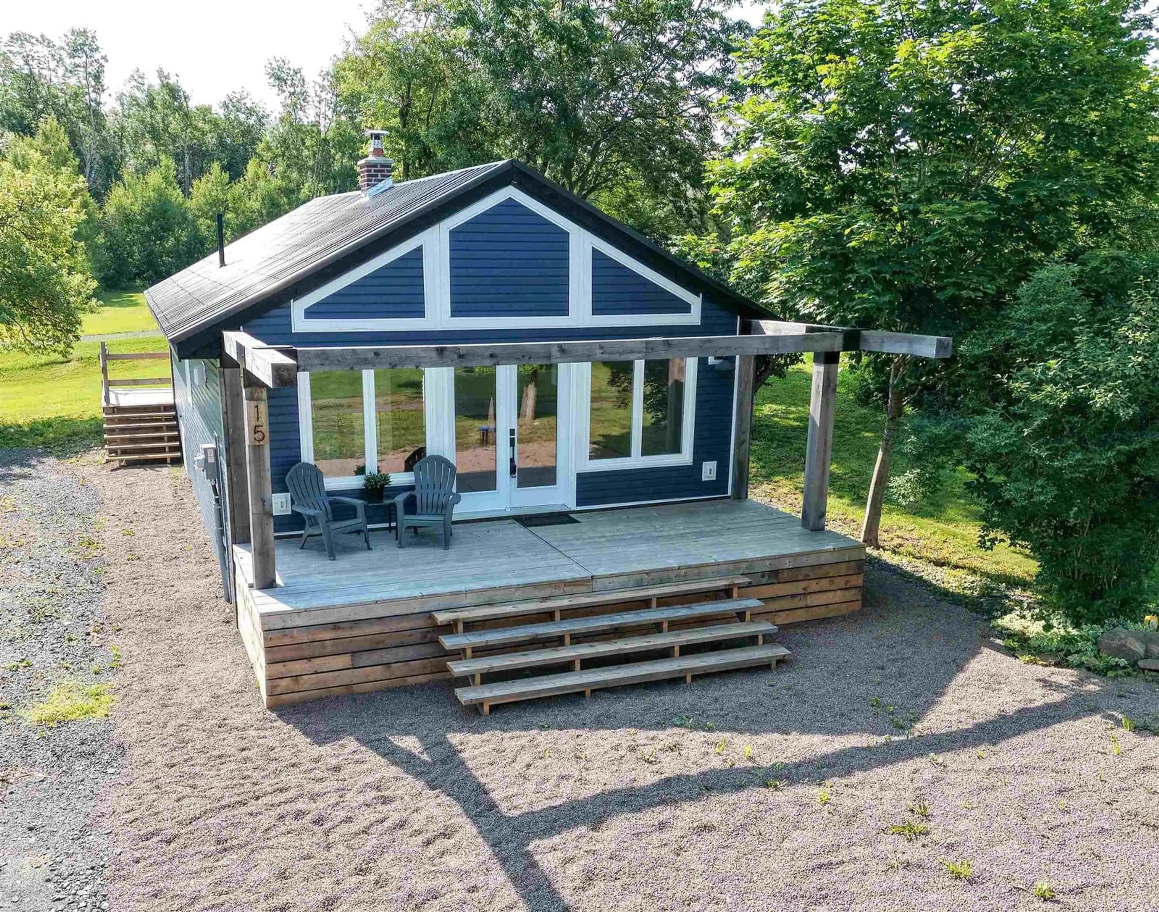 A pic from outside/outdoor area/front of a property/back of a property/a pic from drone, unknown for 15 Birch Lane, Pictou Landing Nova Scotia B0K 1X0