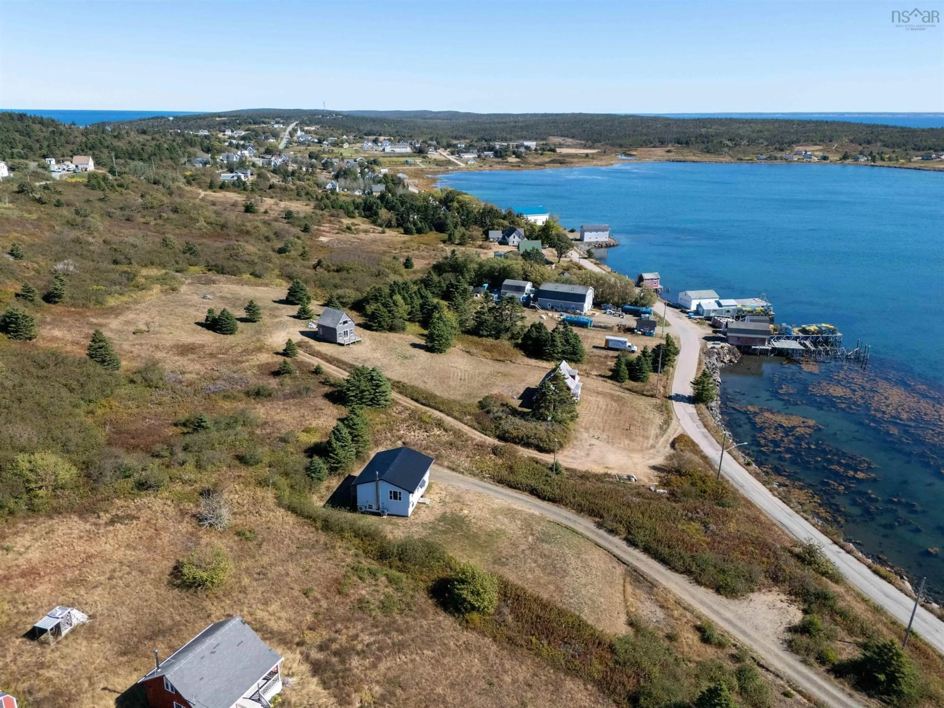 A pic from outside/outdoor area/front of a property/back of a property/a pic from drone, water/lake/river/ocean view for 113 Water Street, Freeport Nova Scotia B0V 1B0