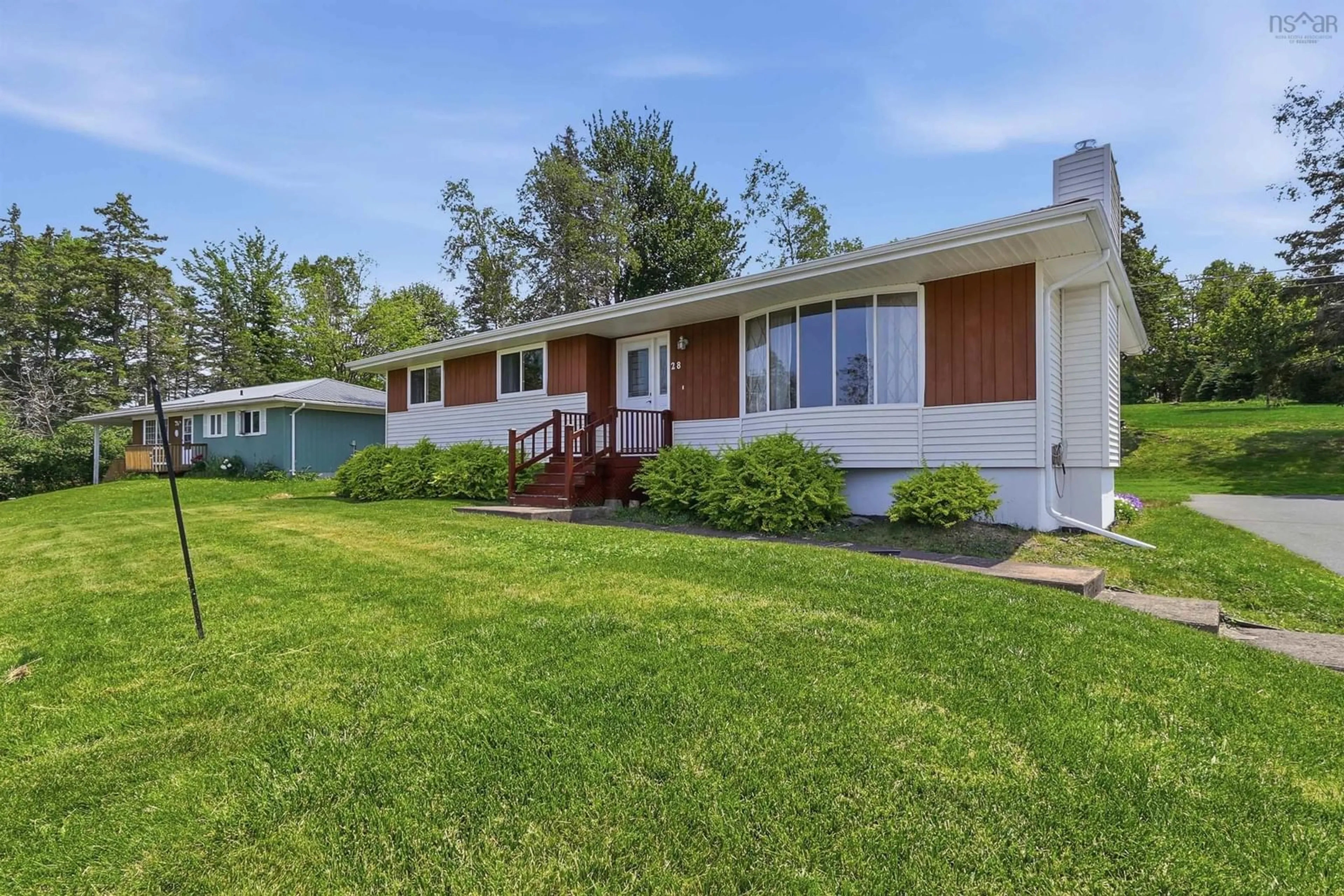 Home with vinyl exterior material, street for 28 Evergreen Crt, Salmon River Nova Scotia B2N 5H9
